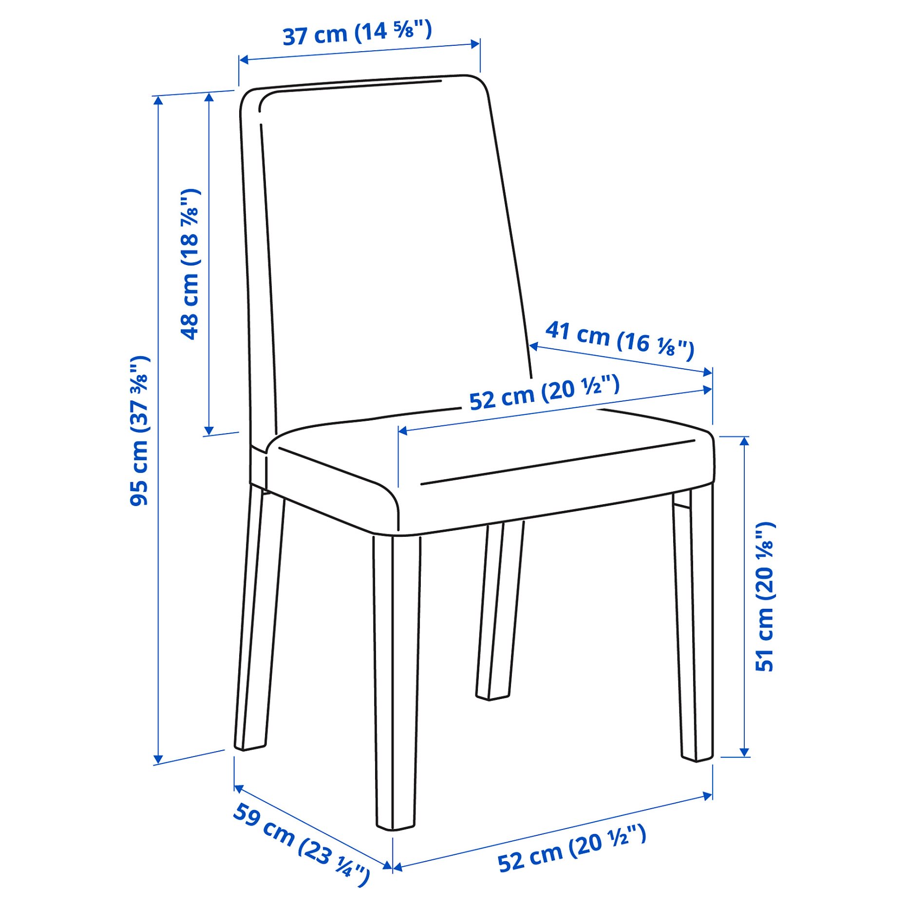 EKEDALEN/BERGM, table and 6 chairs, 180/240 cm, 294.082.30