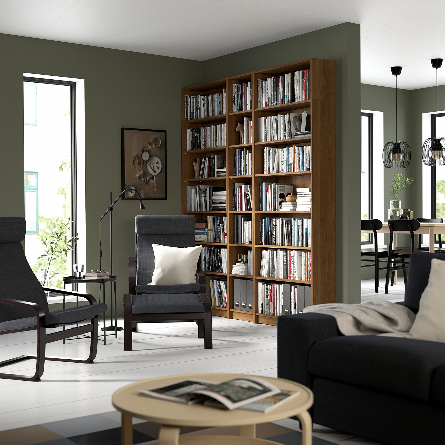 BILLY, bookcase combination with height extension units, 200x28x237 cm, 294.835.35