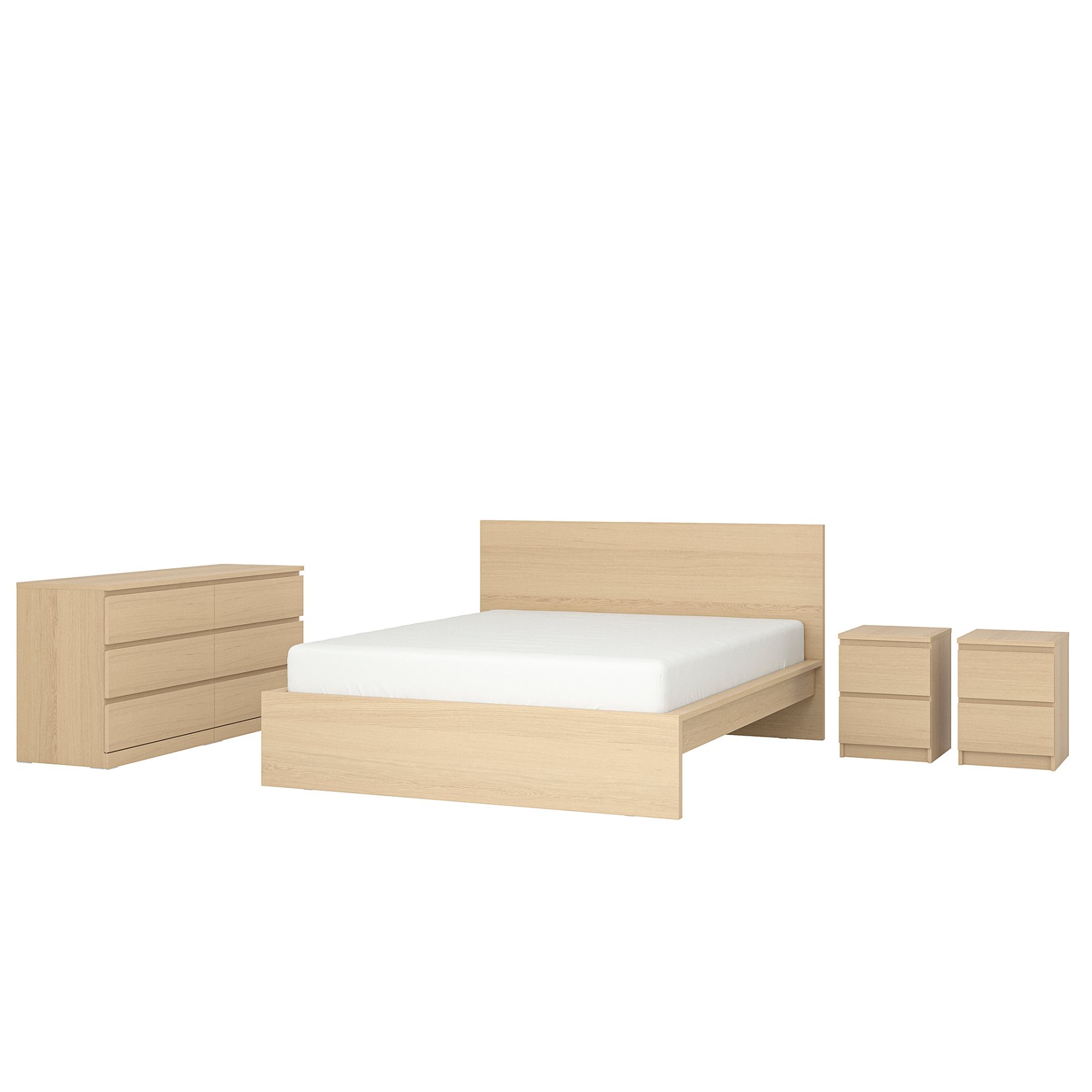MALM, bedroom furniture/set of 4, 140x200 cm, 294.882.41