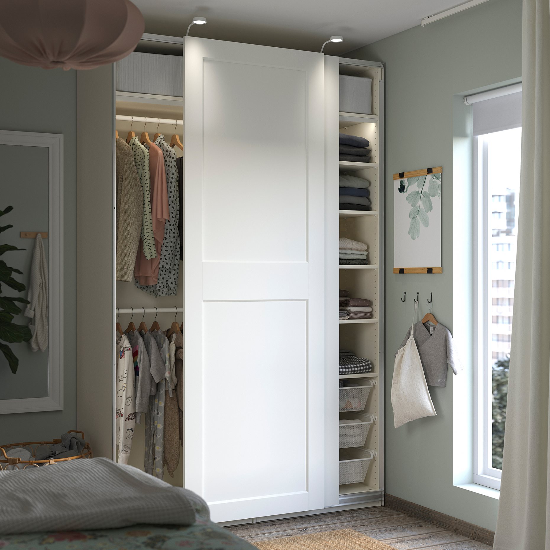 PAX/GRIMO, wardrobe combination, 150x66x236 cm, 295.026.47