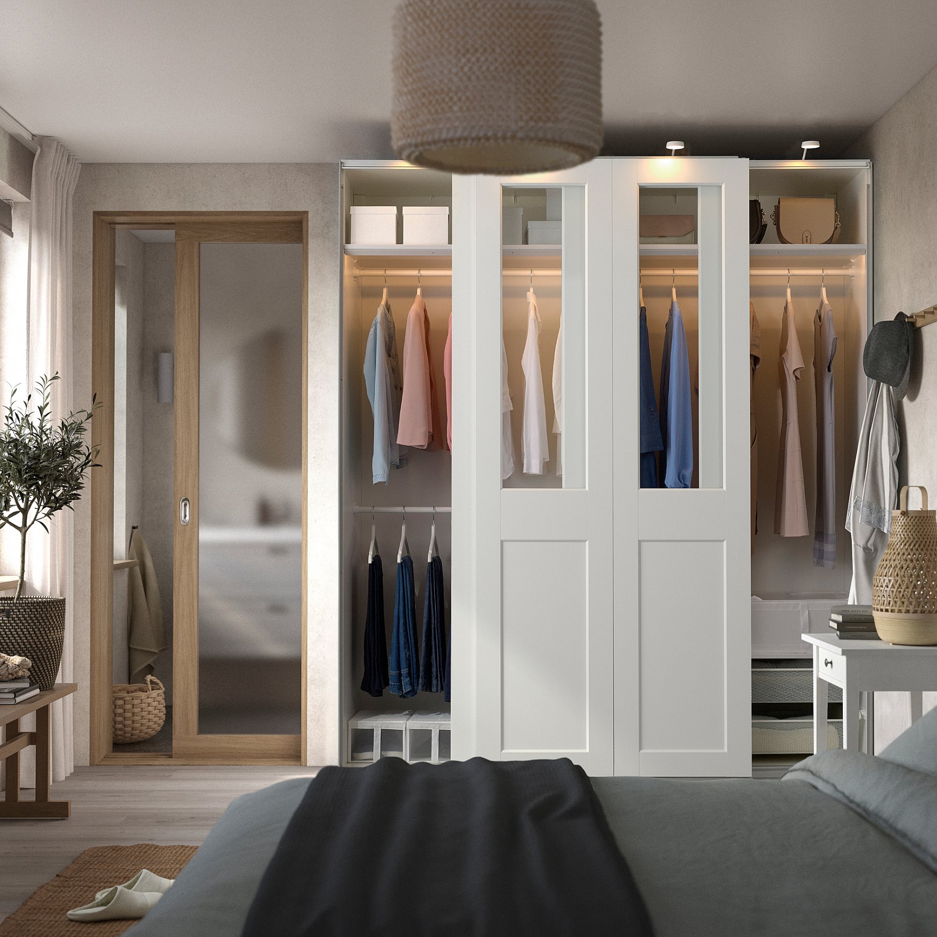 PAX/GRIMO, wardrobe combination, 200x66x236 cm, 295.028.50