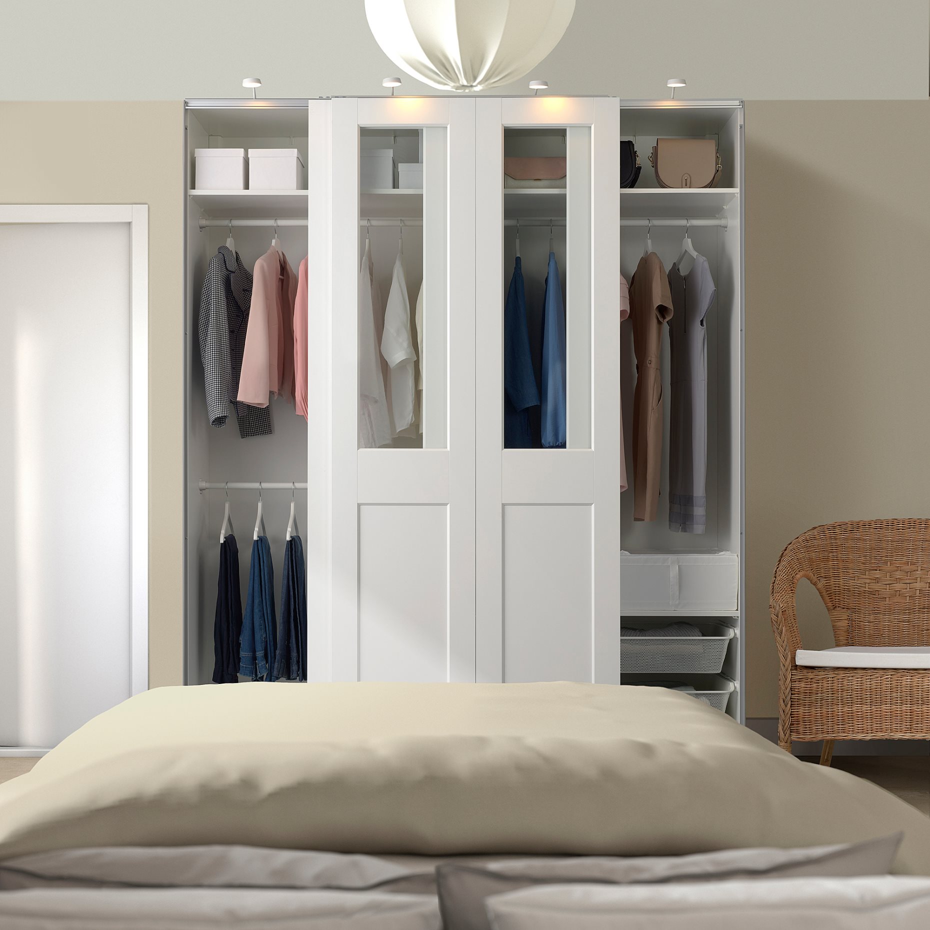PAX/GRIMO, wardrobe combination, 200x66x236 cm, 295.028.50