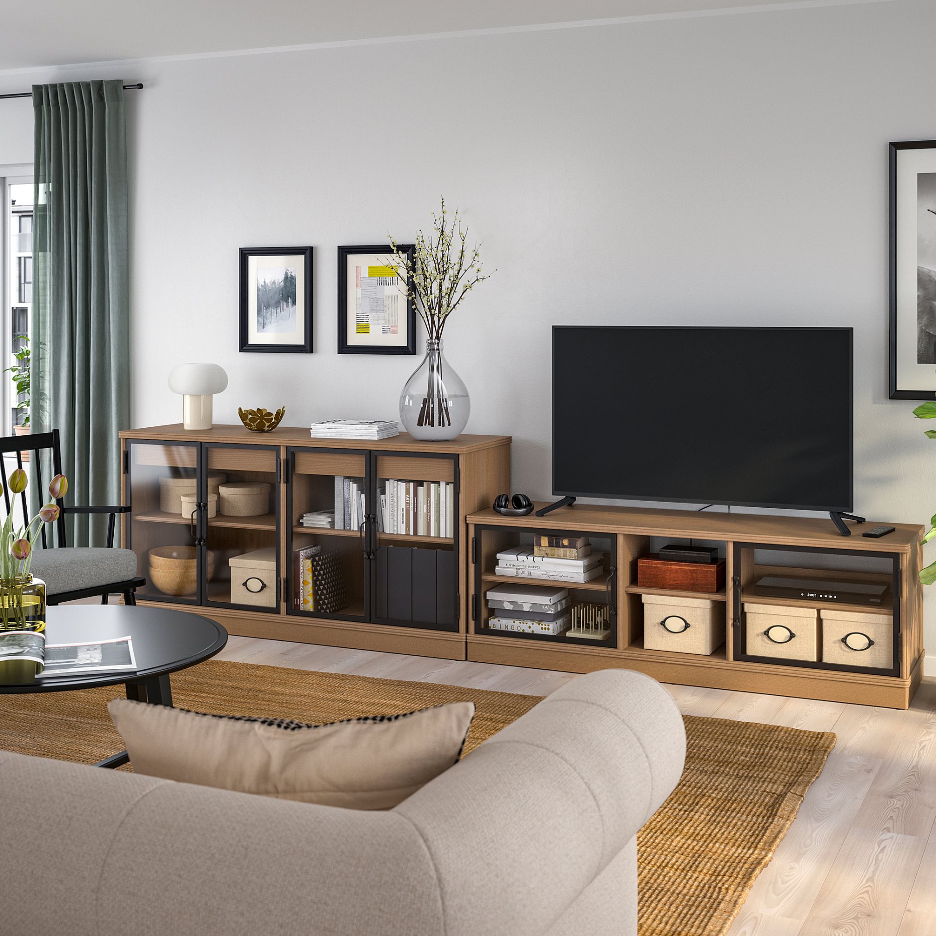 LANESUND, TV storage combination, 322x47x81 cm, 295.147.30