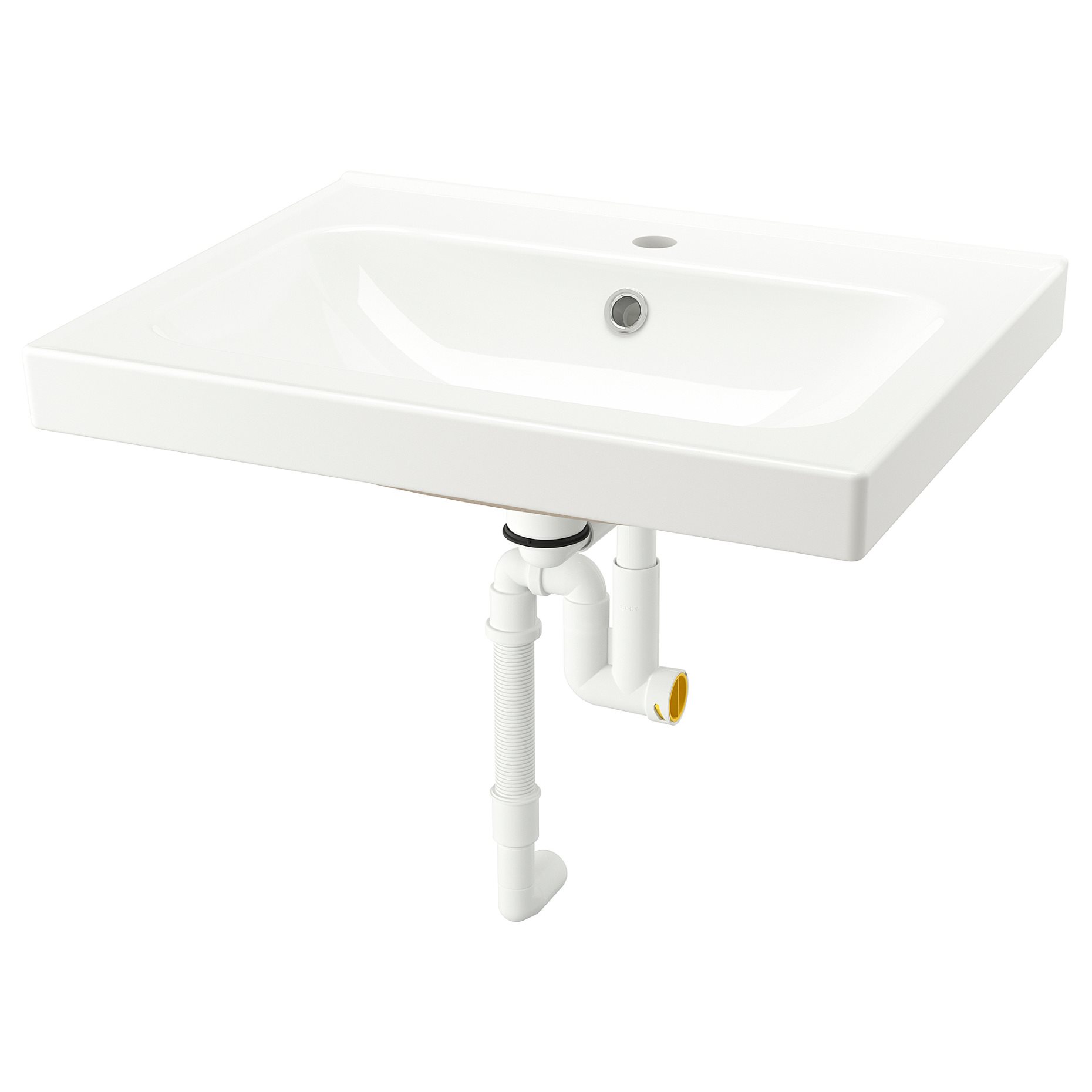 ORRSJON, wash-basin with water trap, 62x49 cm, 295.167.53