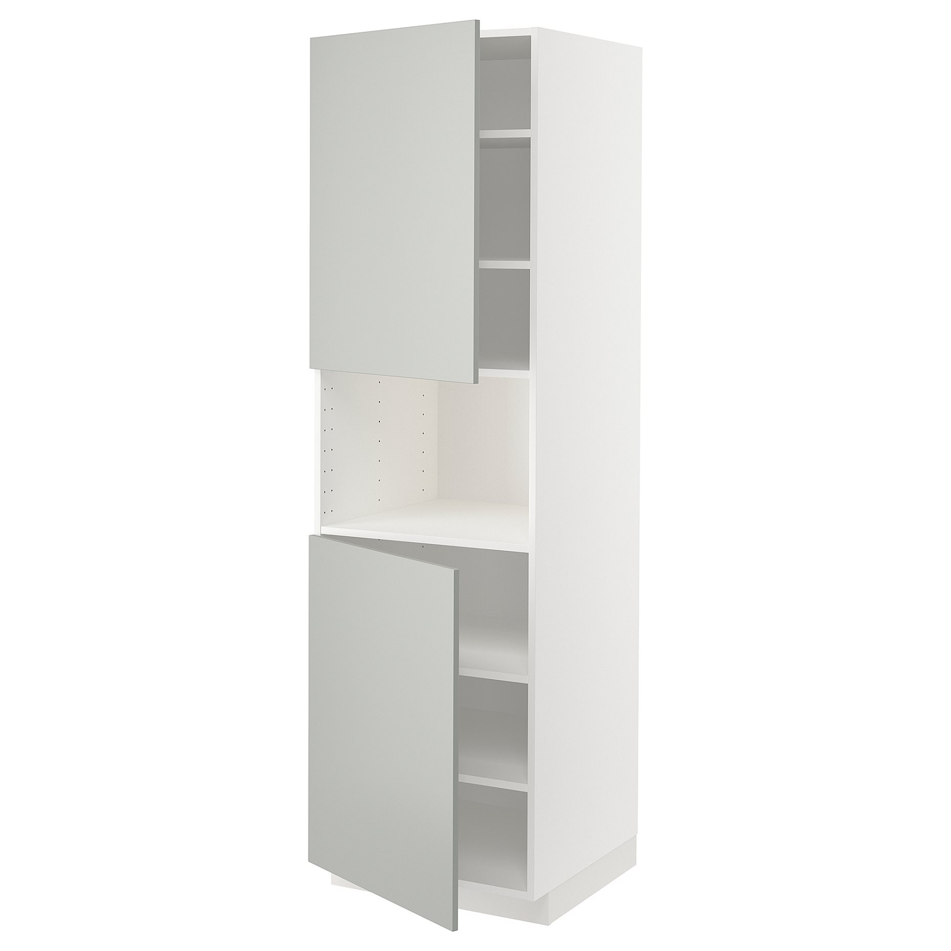 METOD, high cabinet for microwave with 2 doors/shelves, 60x60x200 cm, 295.381.75