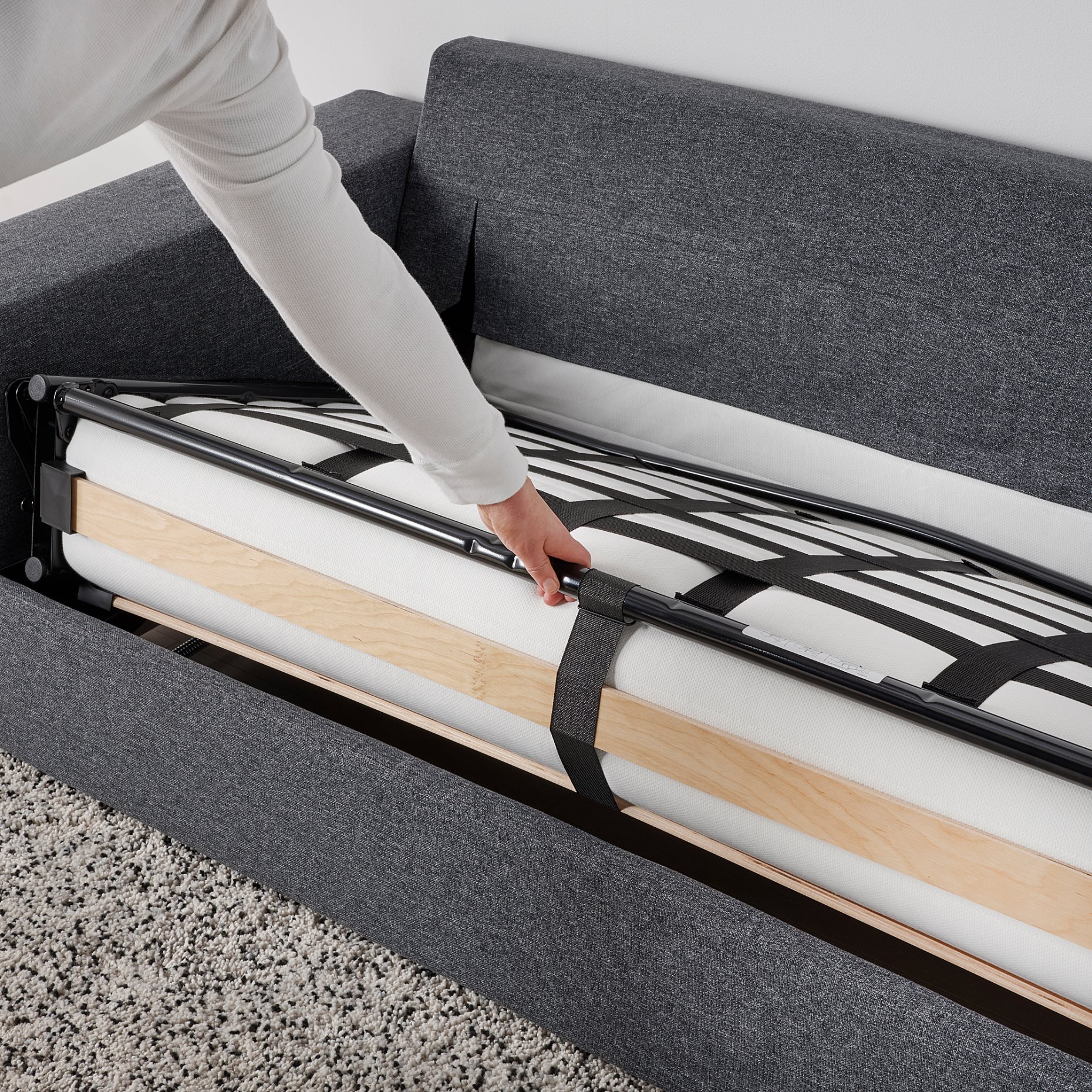 VIMLE, 2-seat sofa-bed with wide armrests, 295.452.51