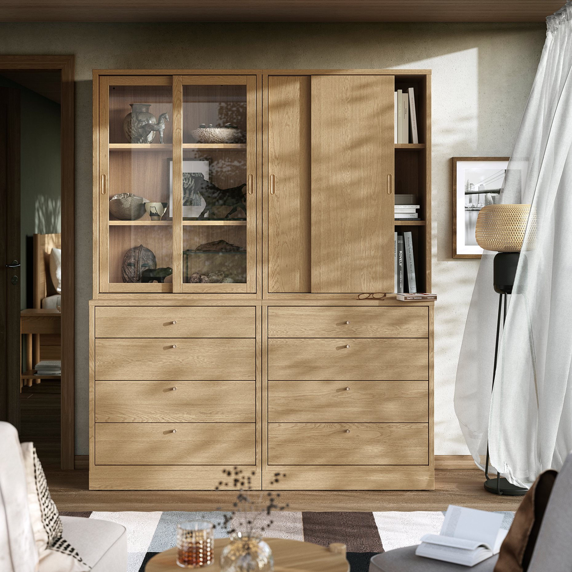 TONSTAD, storage combination with drawers, 164x47x210 cm, 295.478.82