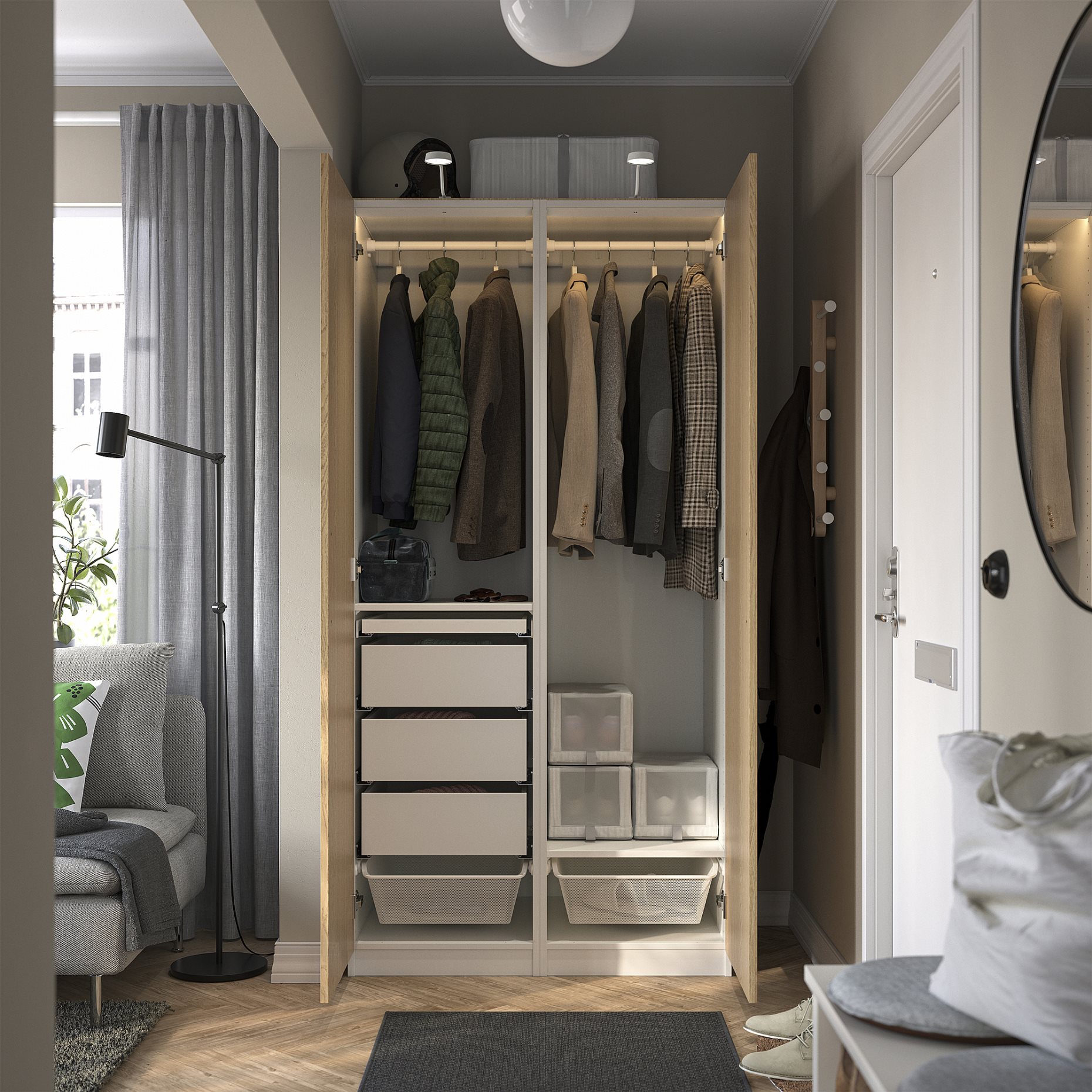 PAX/TONSTAD, wardrobe combination, 100x60x201 cm, 295.489.66