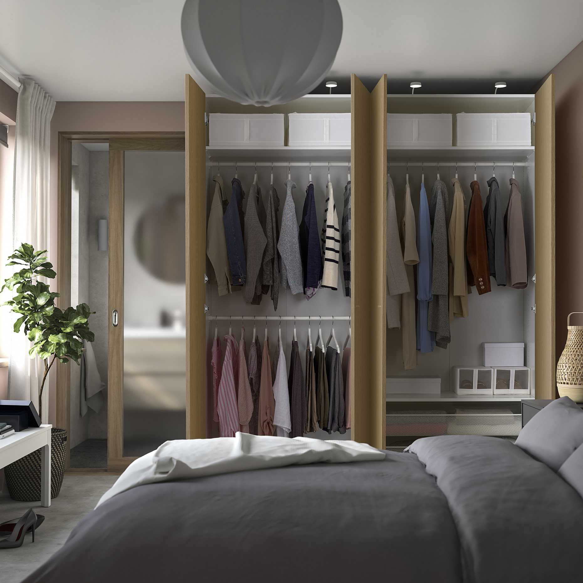 PAX/STORKLINTA, wardrobe combination, 200x60x236 cm, 295.627.16