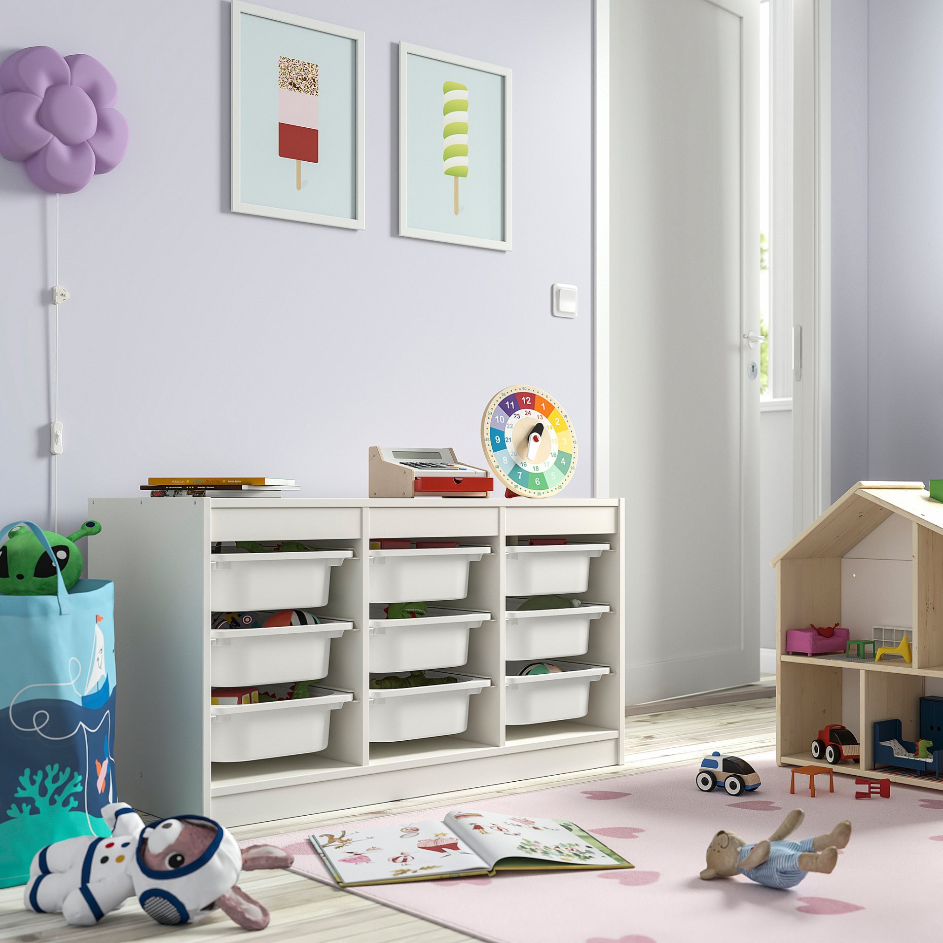 TROFAST, storage combination with boxes, 99x44x56 cm, 295.744.51