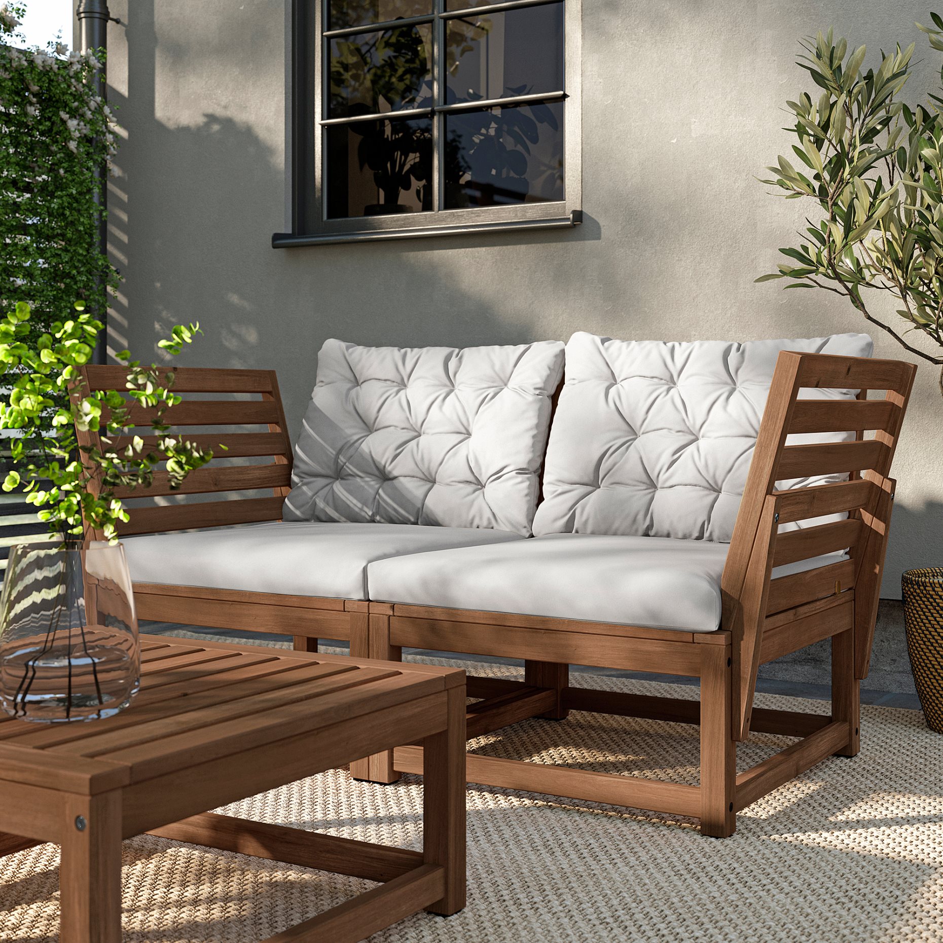 NÄMMARÖ, 2-seat modular sofa with armests, outdoor, 295.752.19