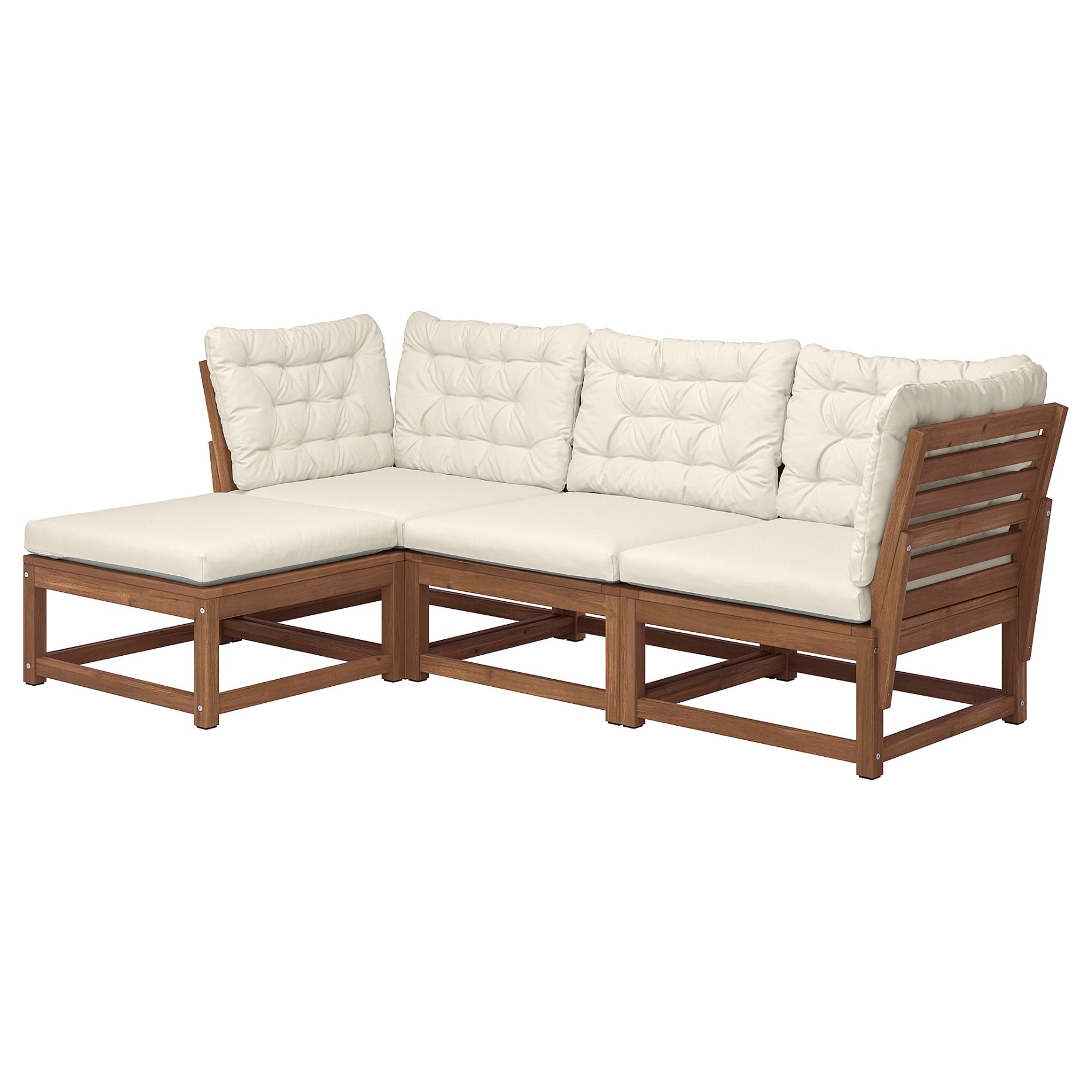 NÄMMARÖ, 3-seat modular sofa with footstool, outdoor, 295.752.24