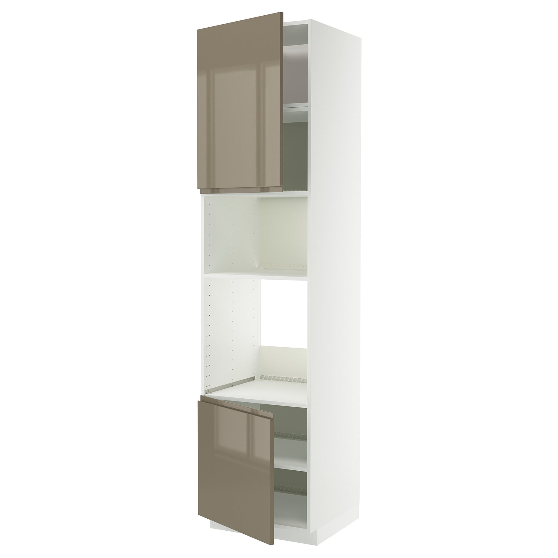 METOD, high cabinet for oven/microwave with 2 doors/shelves, 60x60x240 cm, 295.773.22