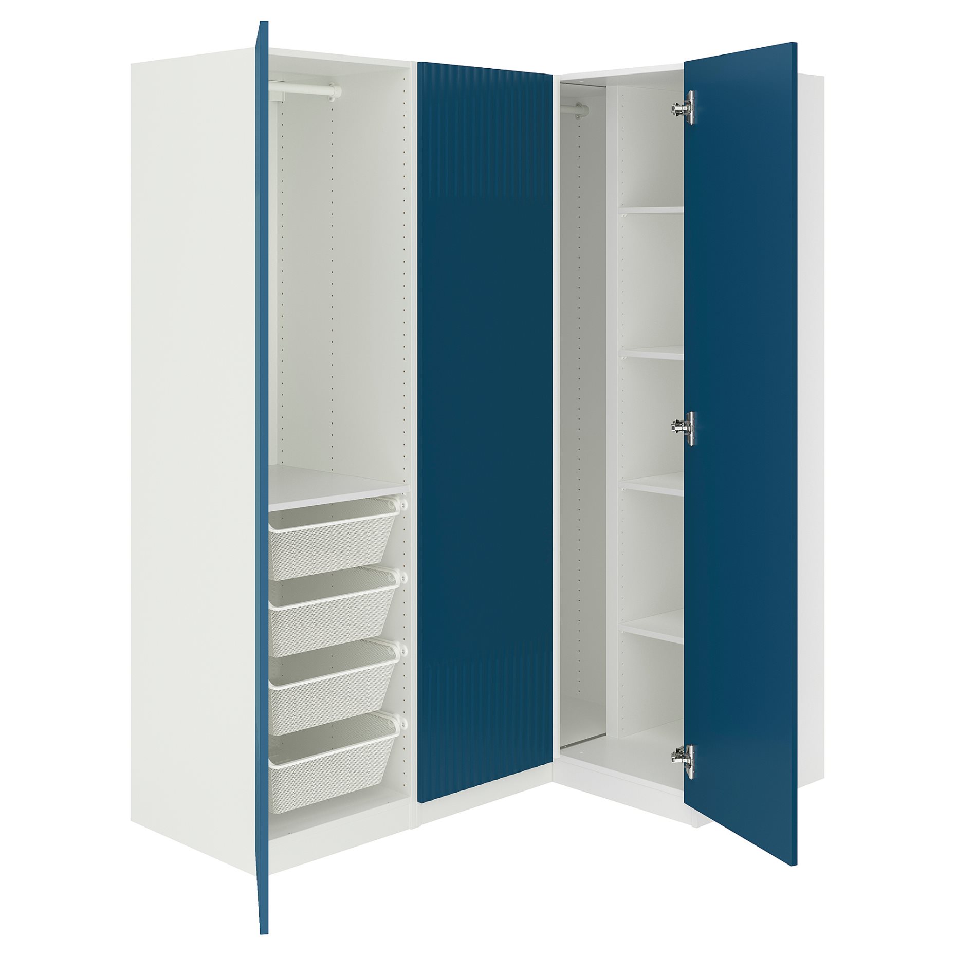 PAX/FYRUDDEN, corner wardrobe, 161/111x201 cm, 295.817.53