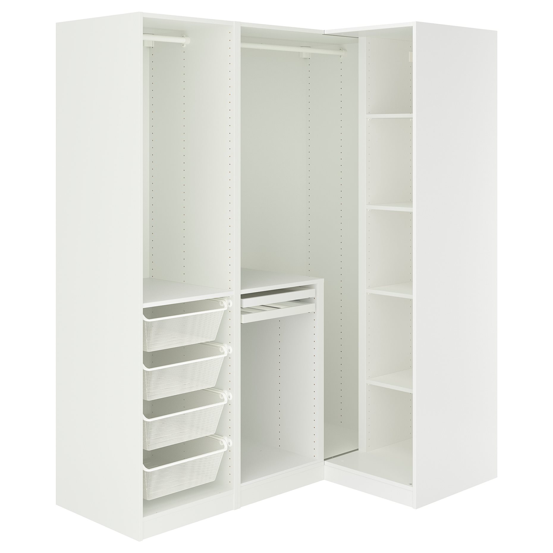 PAX/FYRUDDEN, corner wardrobe, 161/111x201 cm, 295.817.53