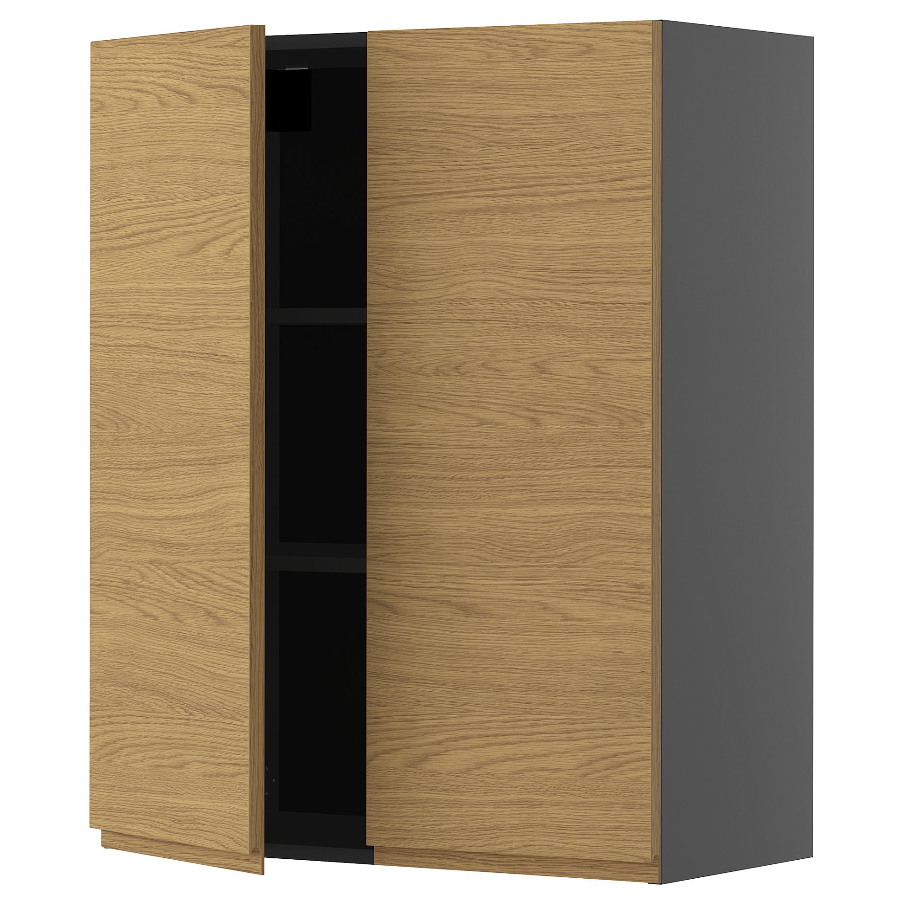 METOD, wall cabinet with shelves/2 doors, 80x100 cm, 295.876.65