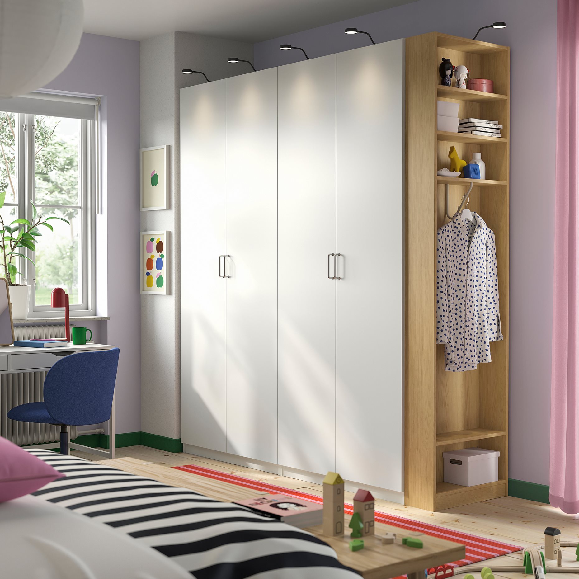 PAX/FORSAND, wardrobe combination, 220x60x236 cm, 296.070.36