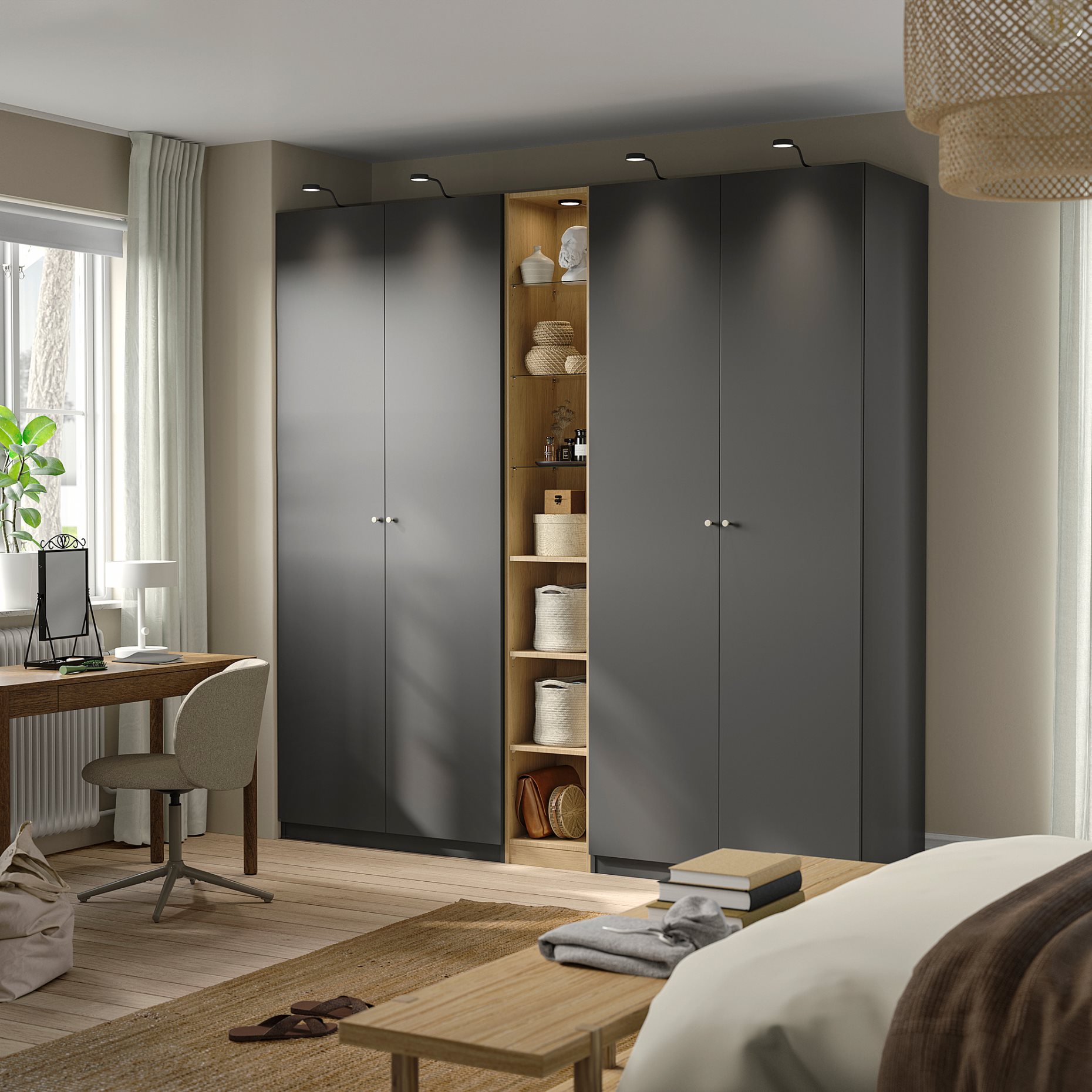 PAX/FORSAND, wardrobe combination, 235x60x236 cm, 296.073.57