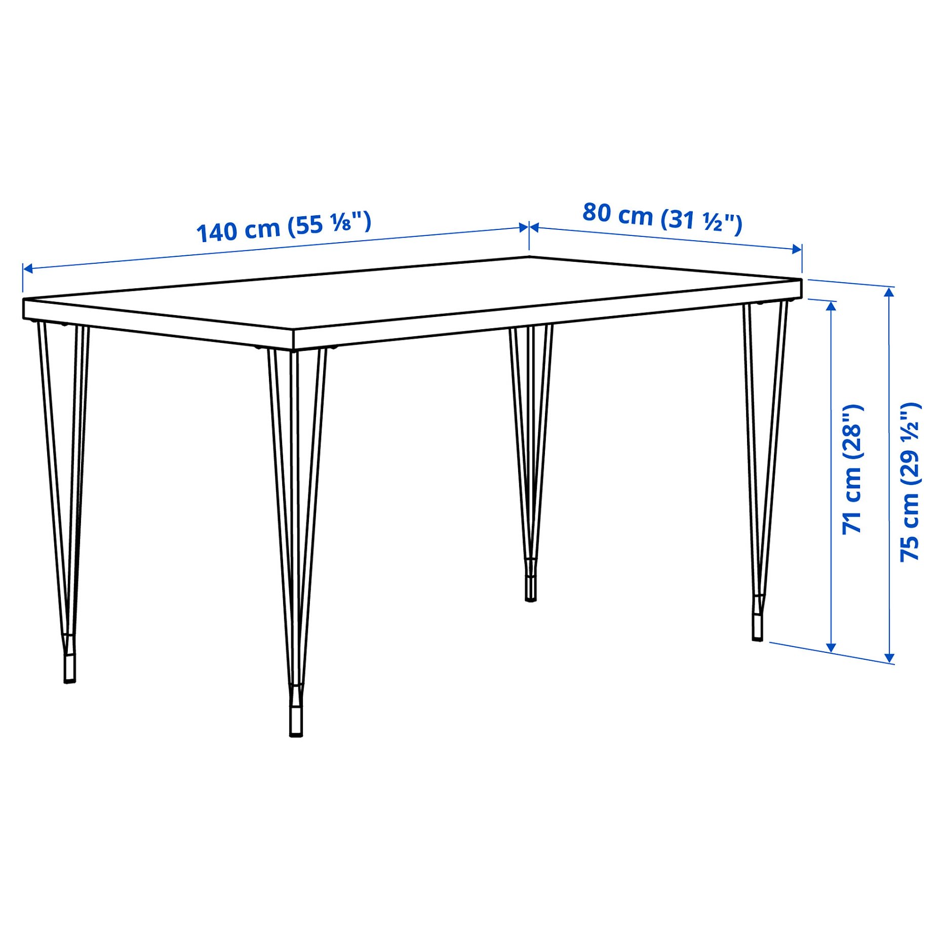 SKÅLSTA, table, 140x80 cm, 296.082.86