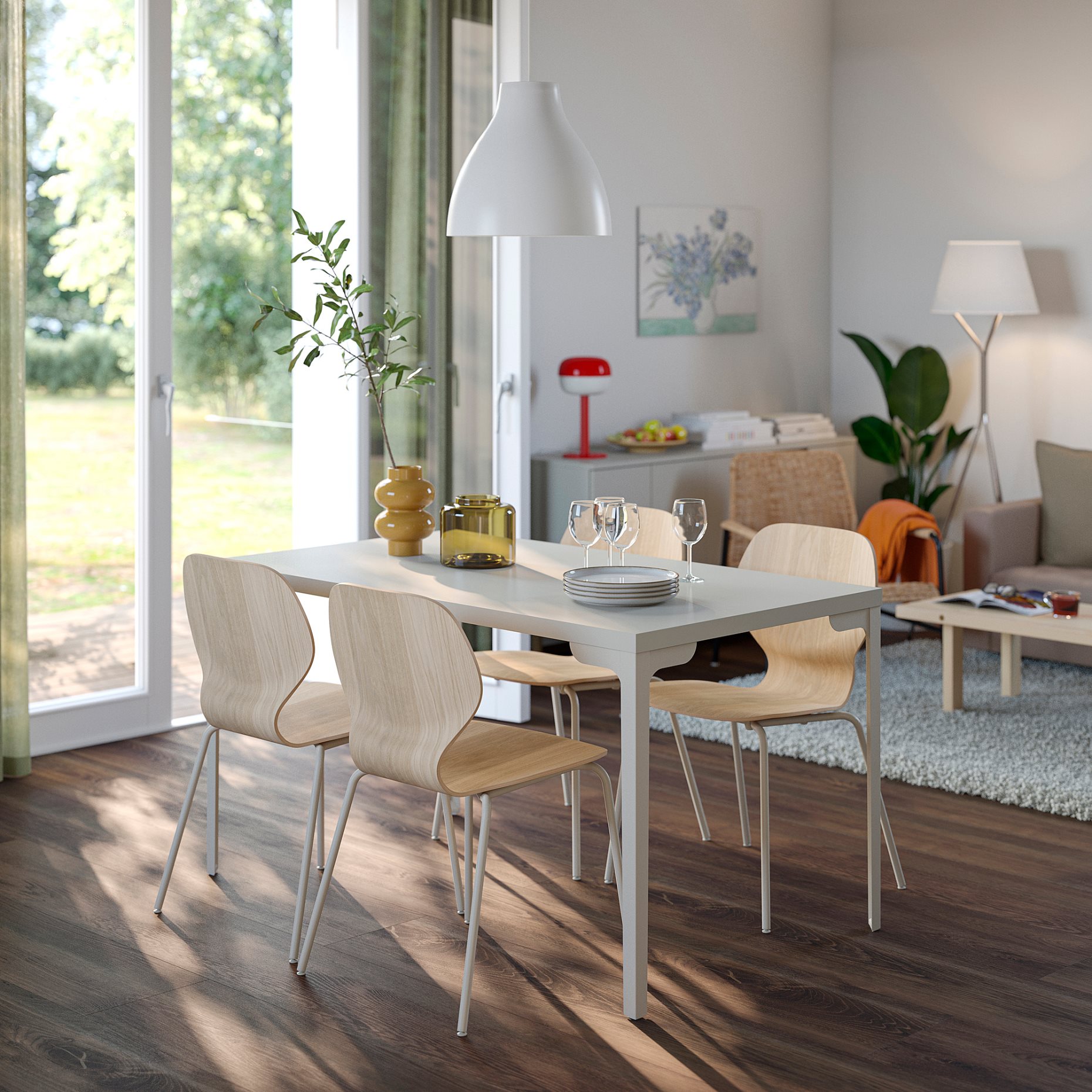 SKÅLSTA, table and 4 chairs, 140x80 cm, 296.089.84
