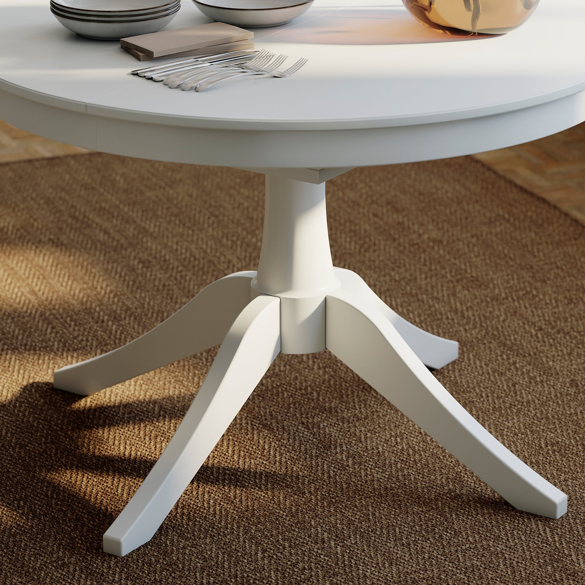 ROSENTORP, table and 4 chairs, 110/155 cm, 296.101.33