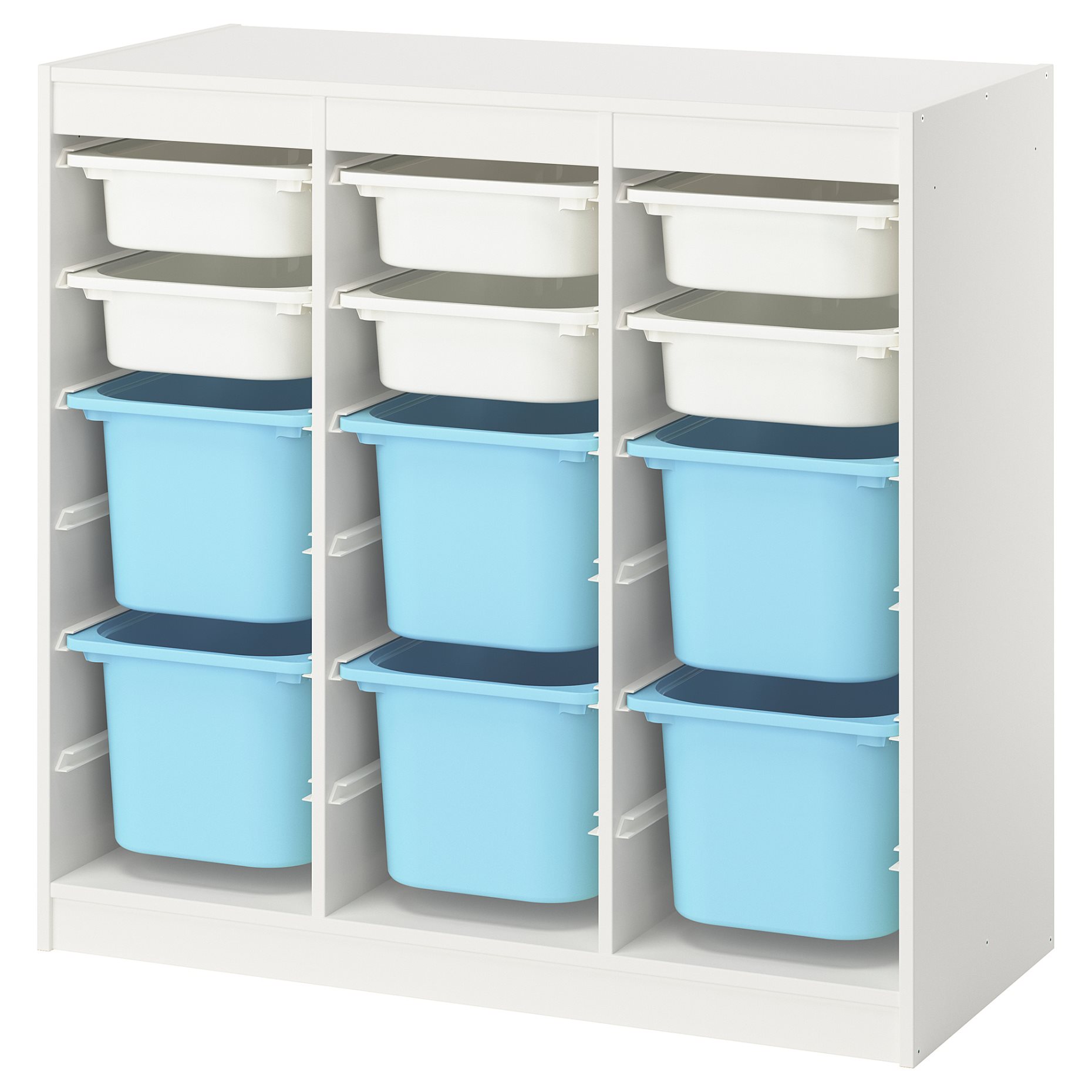TROFAST, storage combination room divider with boxes, 99x44x94 cm, 296.131.17