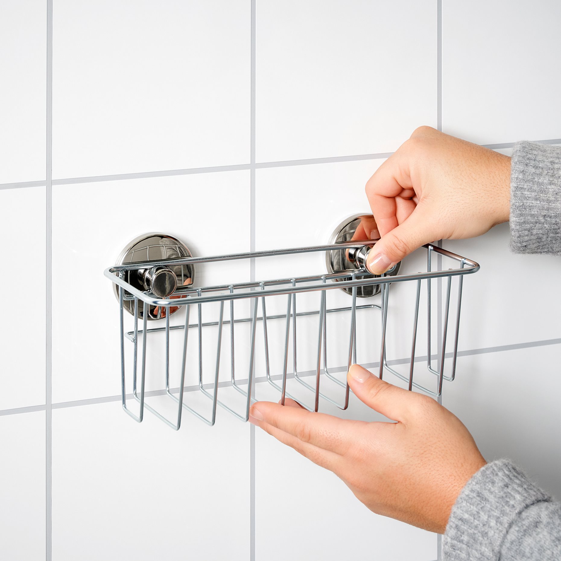 KROKFJORDEN, corner shelf unit with suction cup, 20x11 cm, 304.540.04