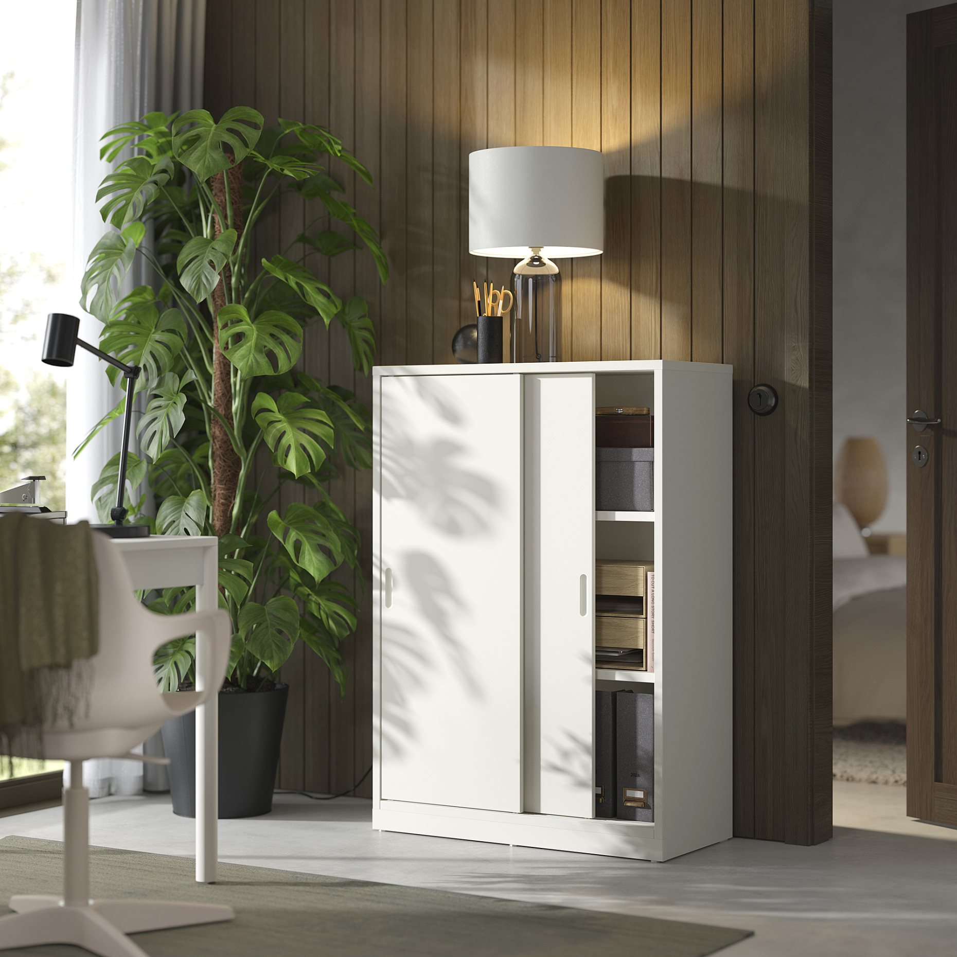 TONSTAD, cabinet with sliding doors, 81x37x116 cm, 304.888.86