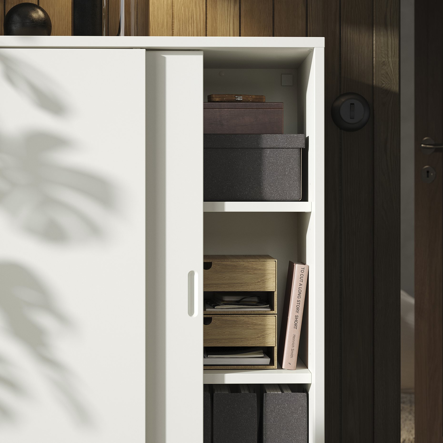 TONSTAD, cabinet with sliding doors, 81x37x116 cm, 304.888.86