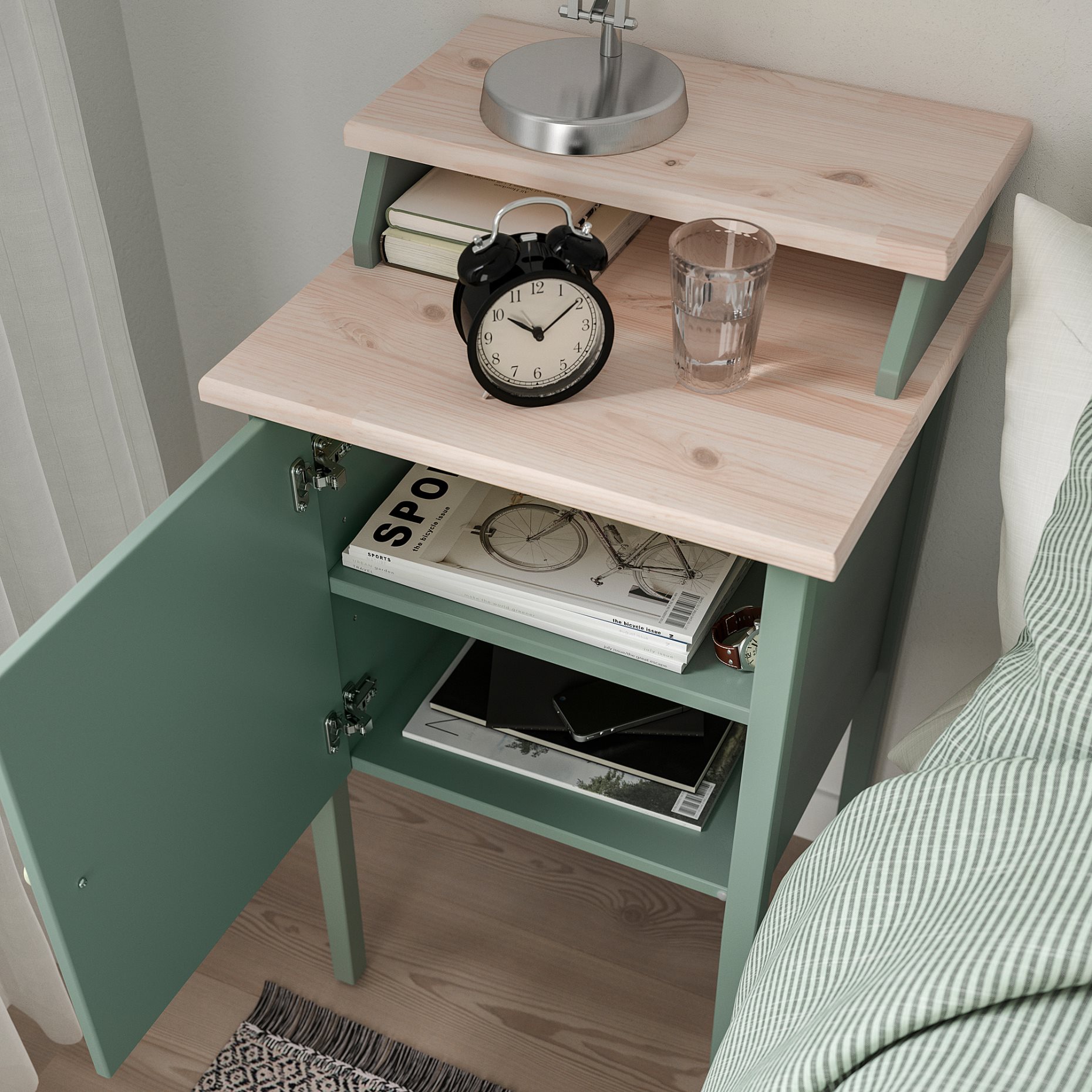 OLDERDALEN, bedside table, 47x43 cm, 305.008.93