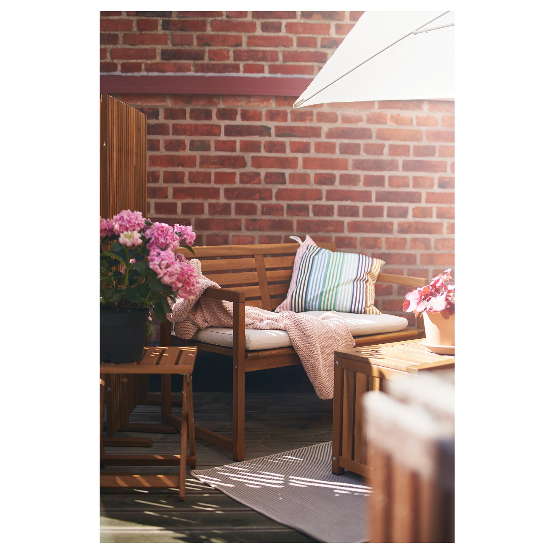 NÄMMARÖ, bench with backrest, outdoor, 305.103.02