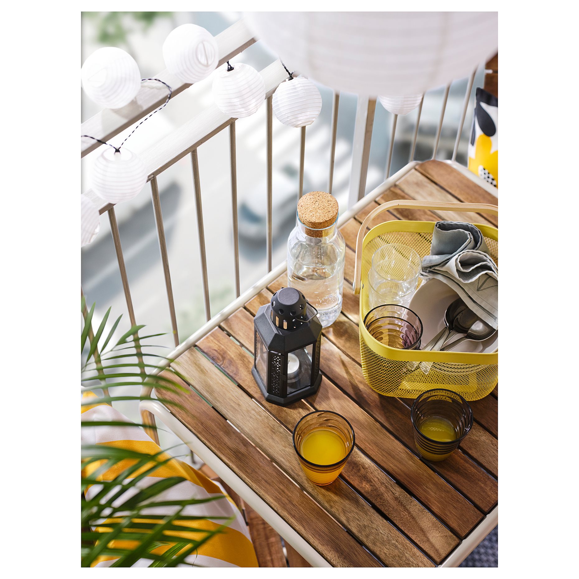 FURUON, dining table with 2 chairs/2 footstools/outdoor, 56x75 cm, 305.437.36