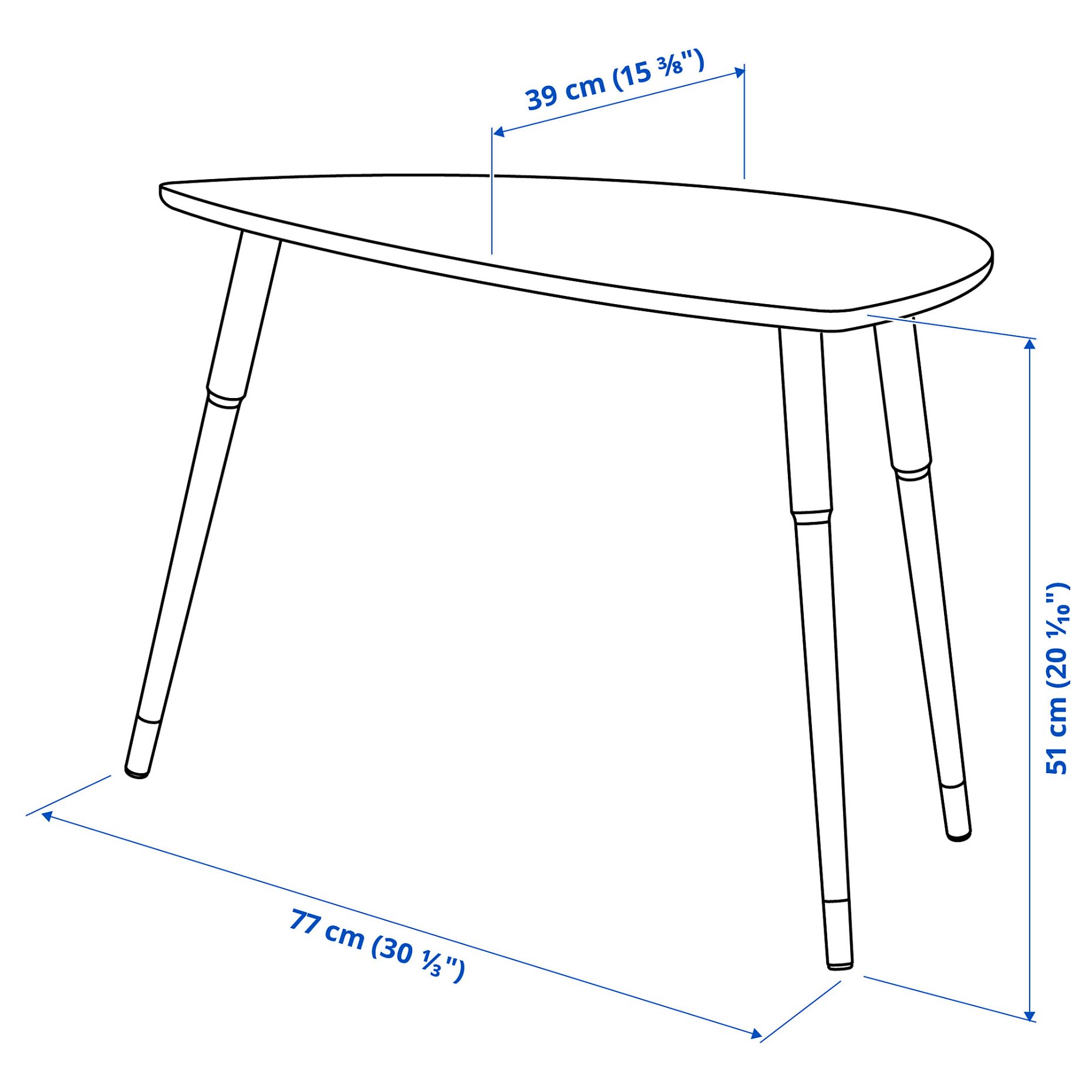 LÖVBACKEN, side table, 77x39 cm, 305.571.01