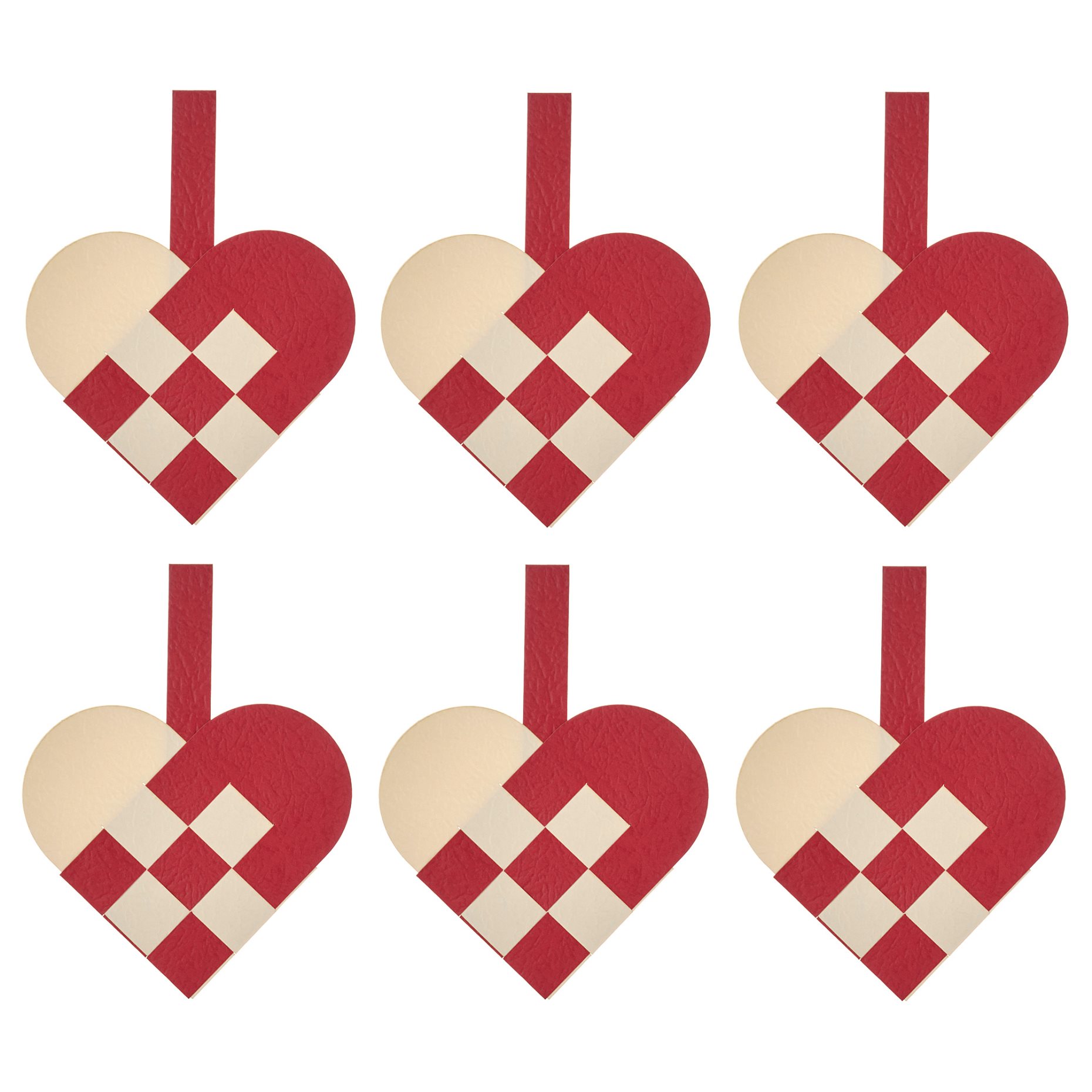 VINTERFINT, hanging decoration/heart-shaped, 6 pack, 305.609.00