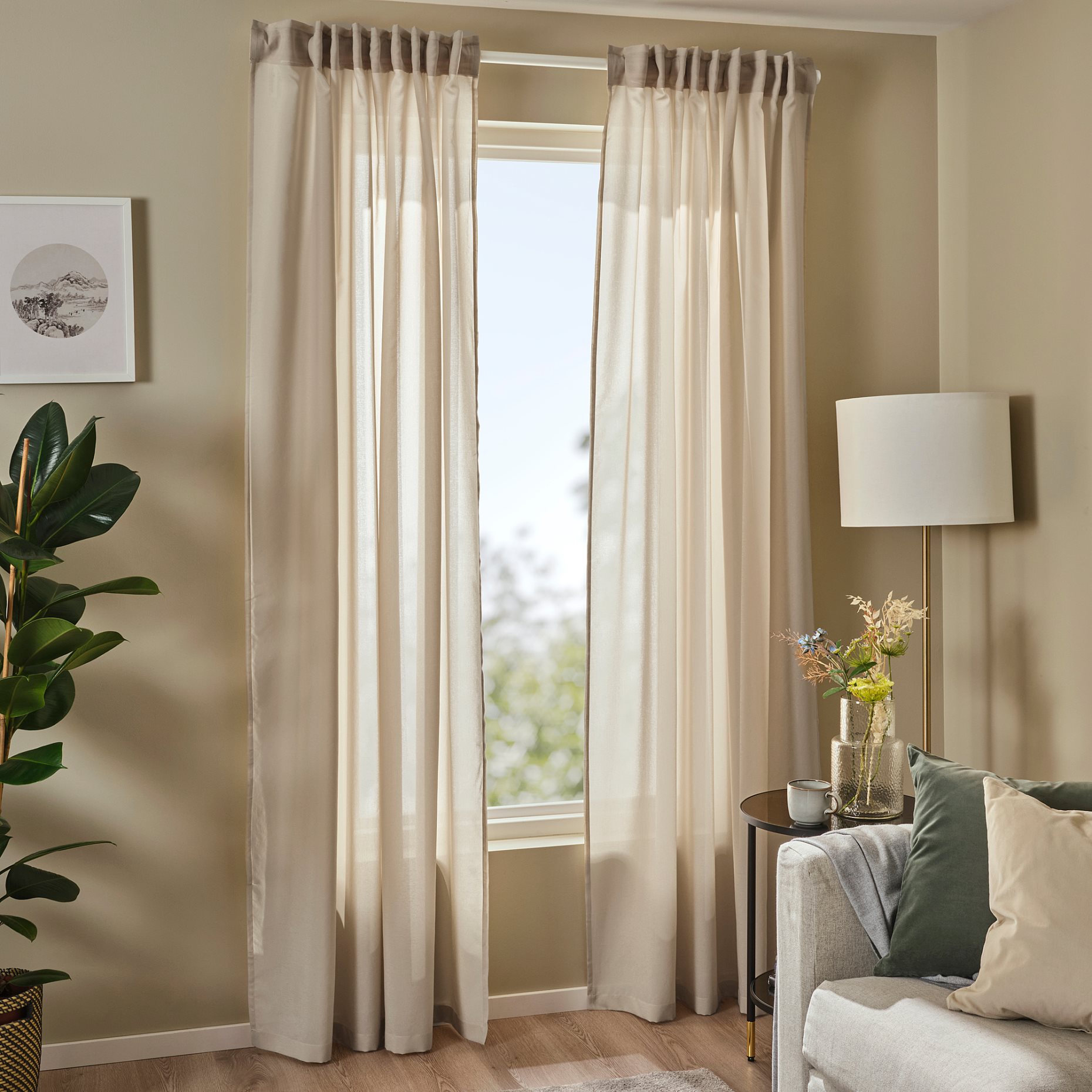 ROSENROBINIA, διαφανής κουρτίνα 2 τεμ. 145x300 cm, 305.648.56