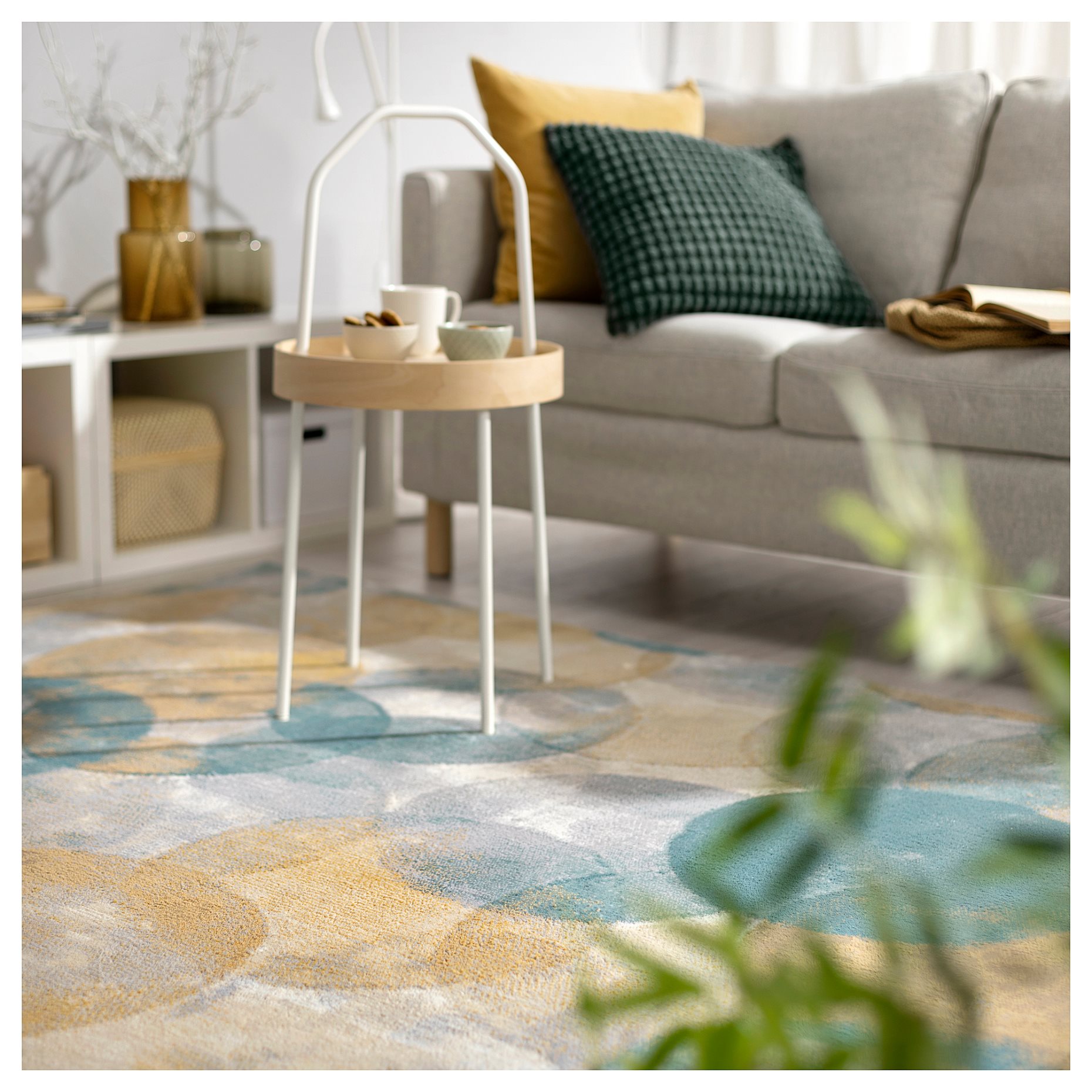 UTTAG, rug, low pile/circle pattern, 160x230 cm, 305.659.07