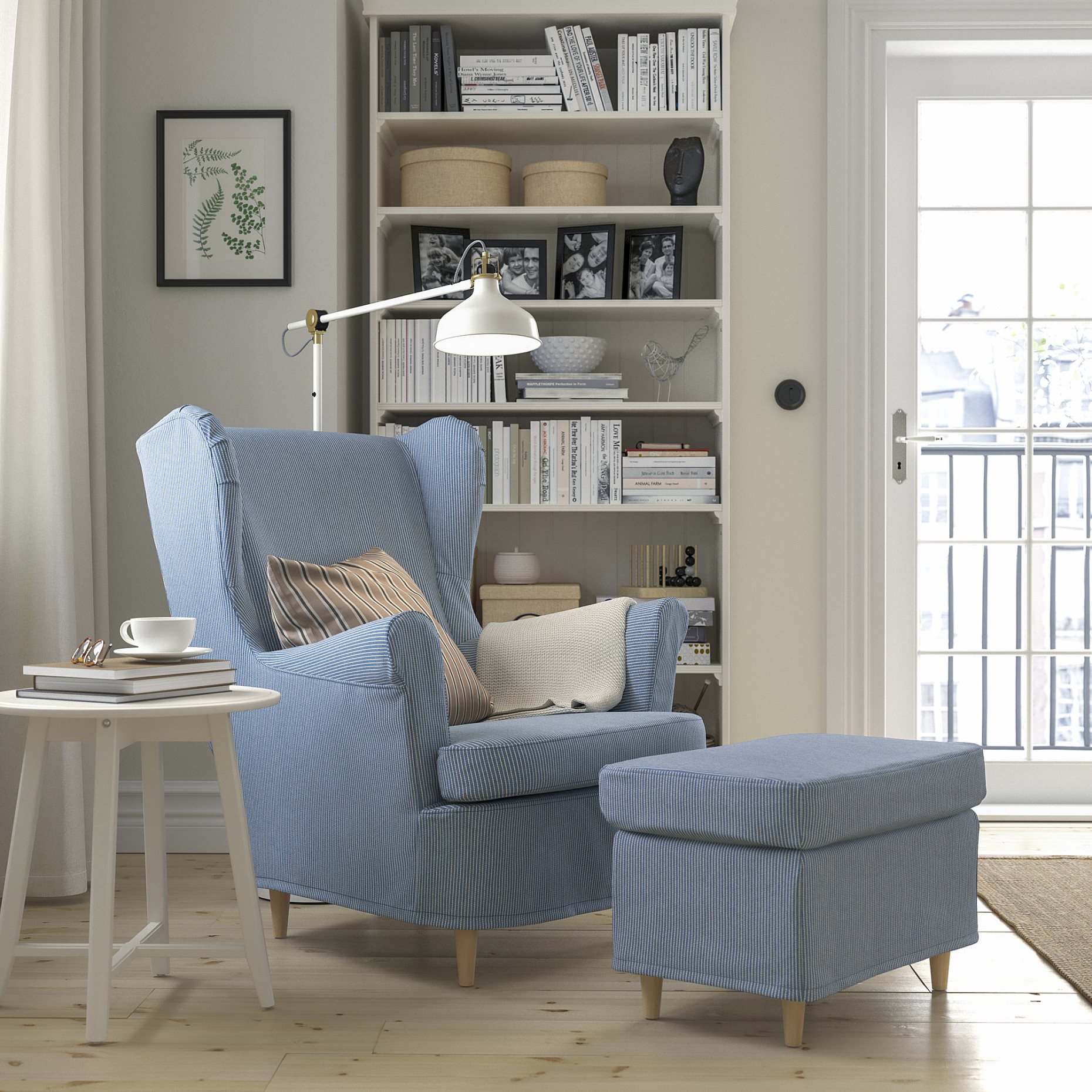 STRANDMON, slipcover for wing chair, 305.819.45