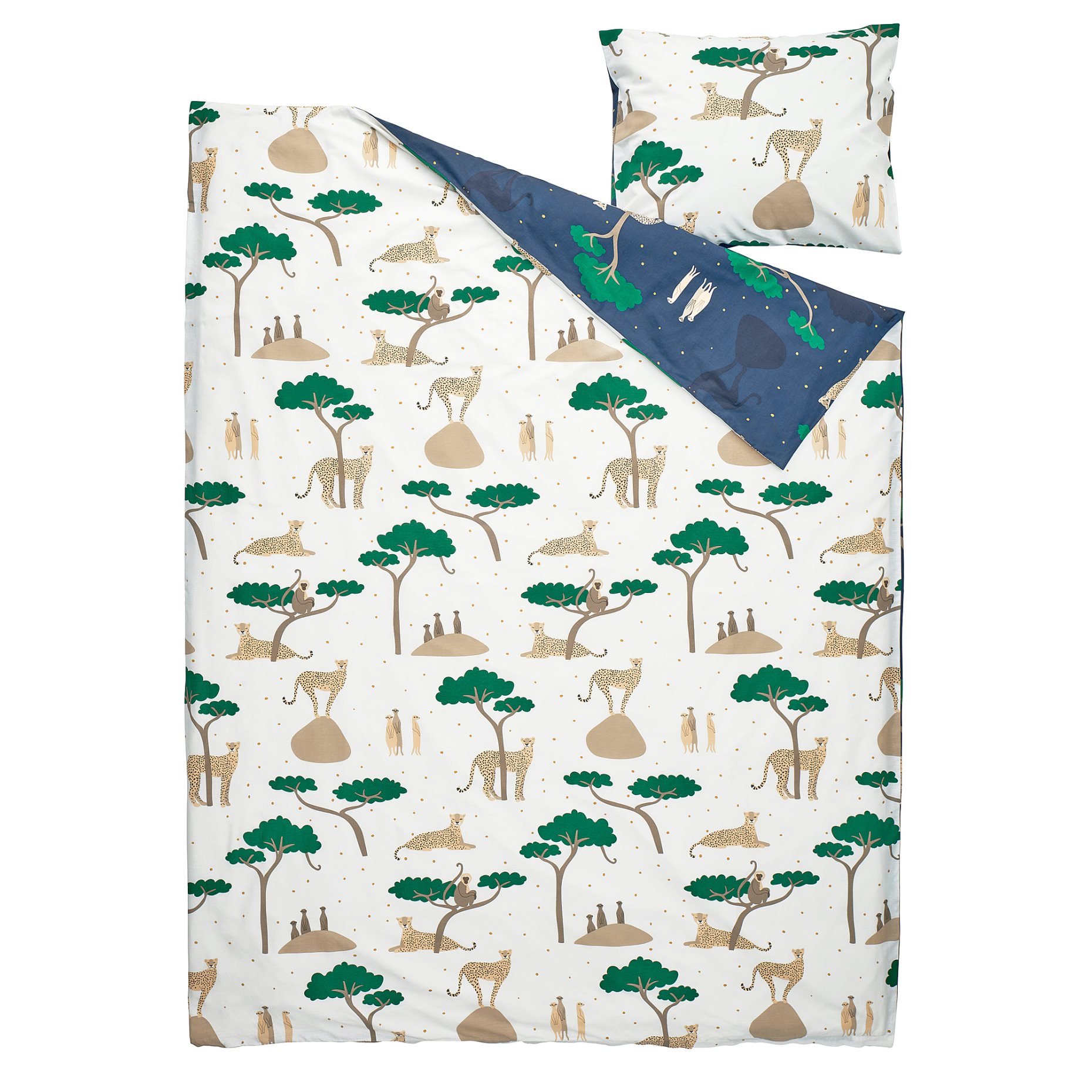 SANDLÖPARE, duvet cover and pillowcase, 150x200/50x60 cm, 306.031.98