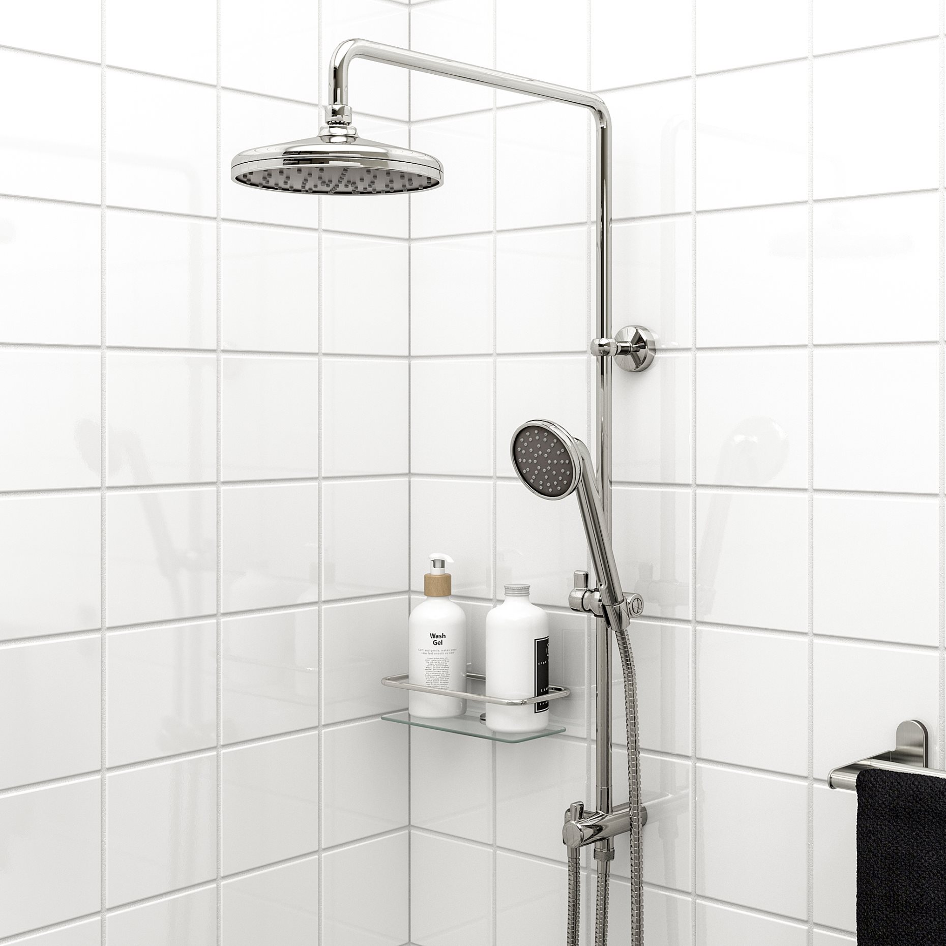 VOXNAN, head/handshower kit with diverter, 306.082.09