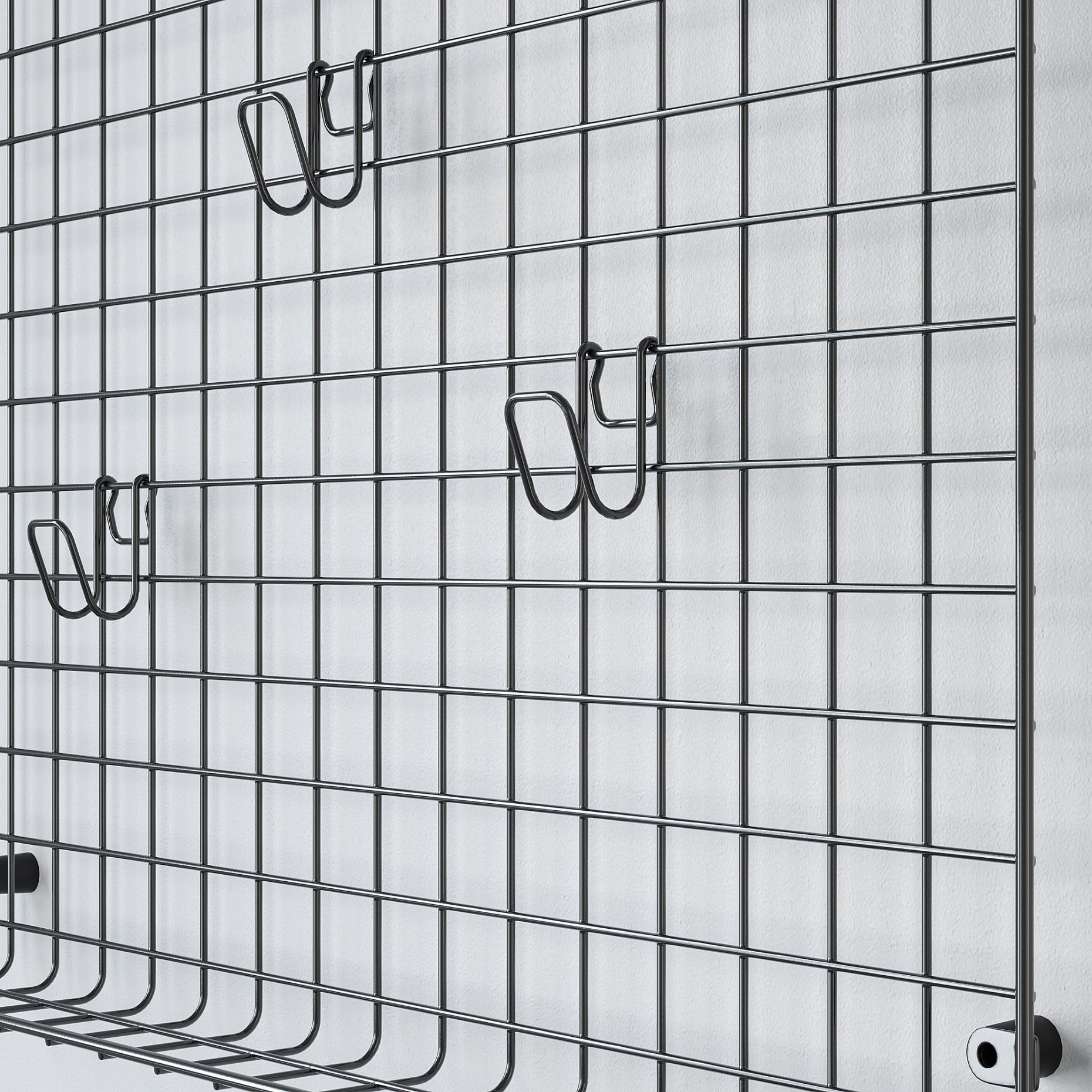 GREJIG, wall grid with rail, 58x59 cm, 306.107.64