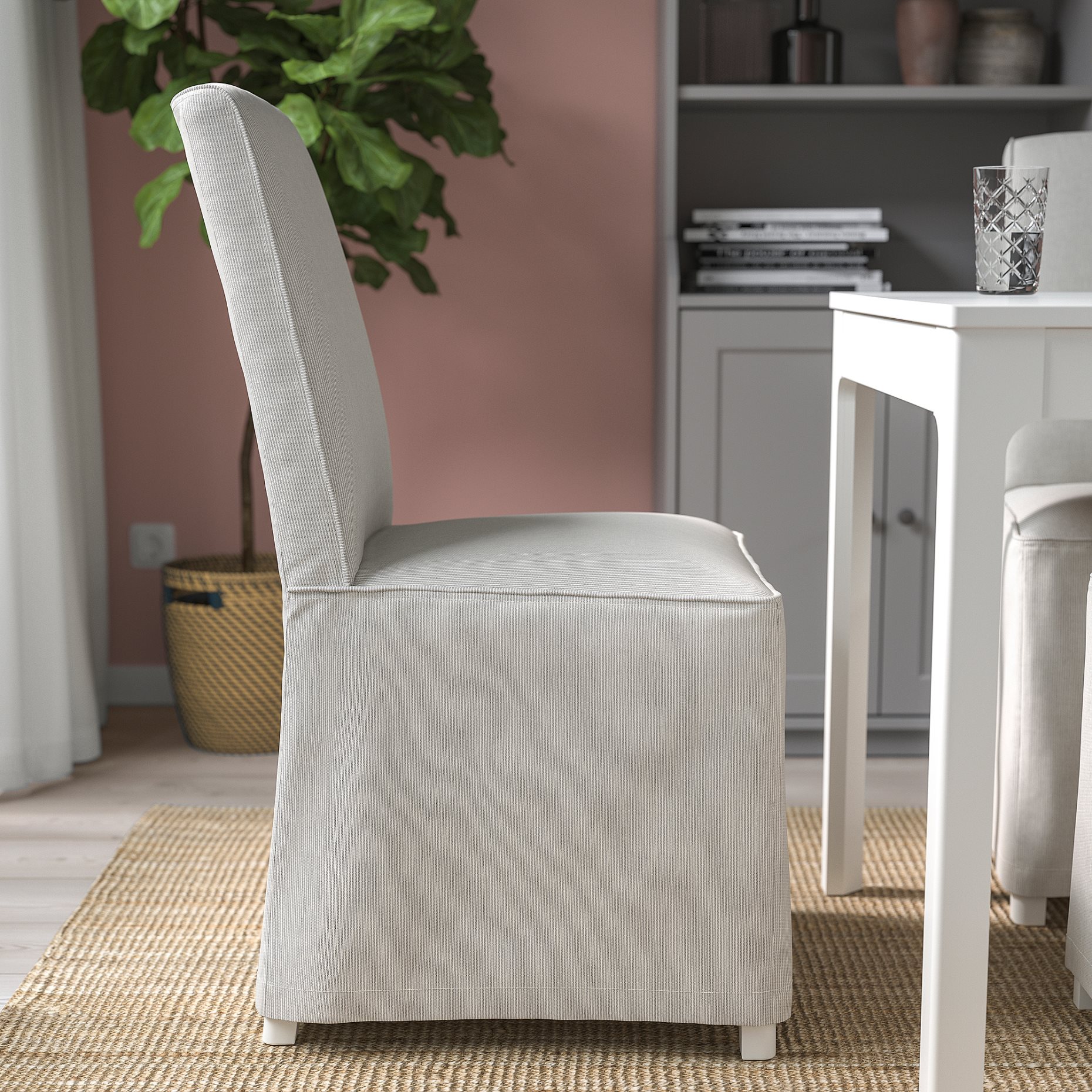 BERGMUND, chair with long cover, 393.843.18