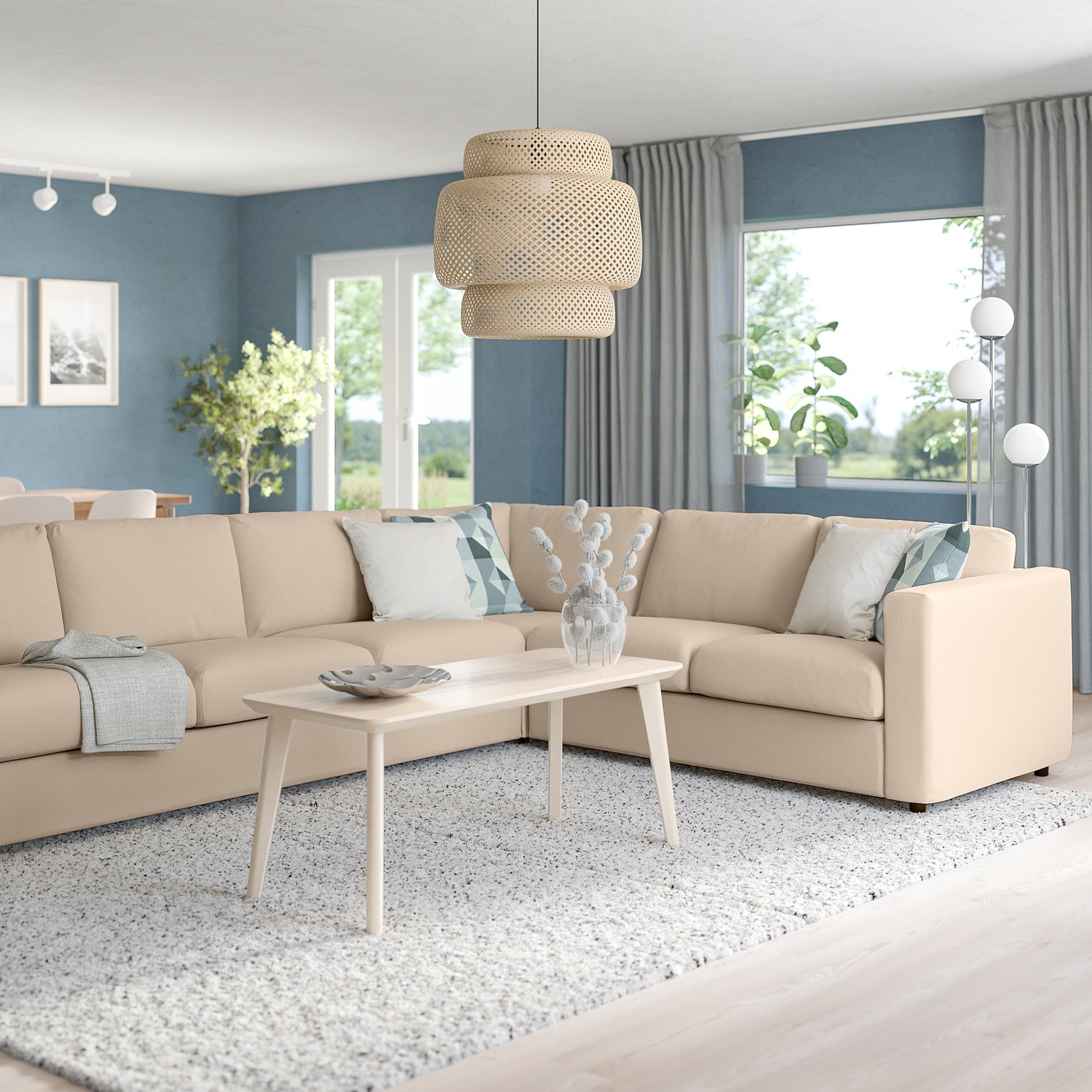 VIMLE, corner sofa, 5-seat, 393.996.59