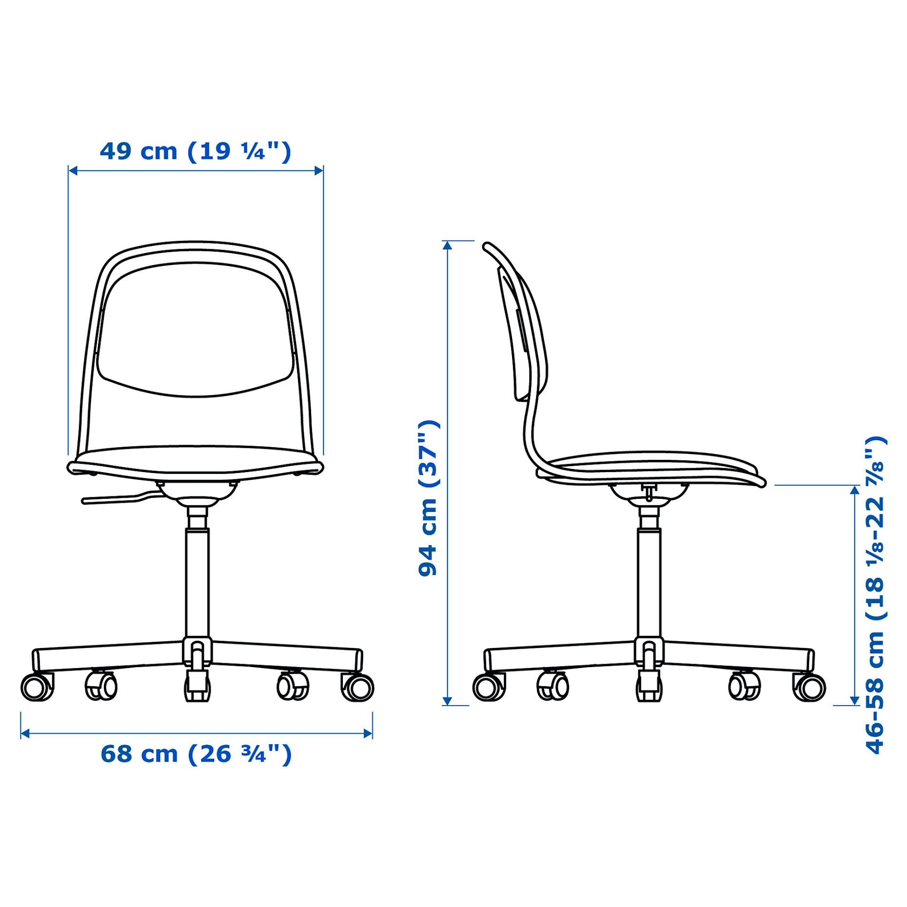 MICKE/ORFJALL/KALLAX, σύνθεση γραφείου και αποθήκευσης με περιστρεφόμενη καρέκλα, 394.367.51