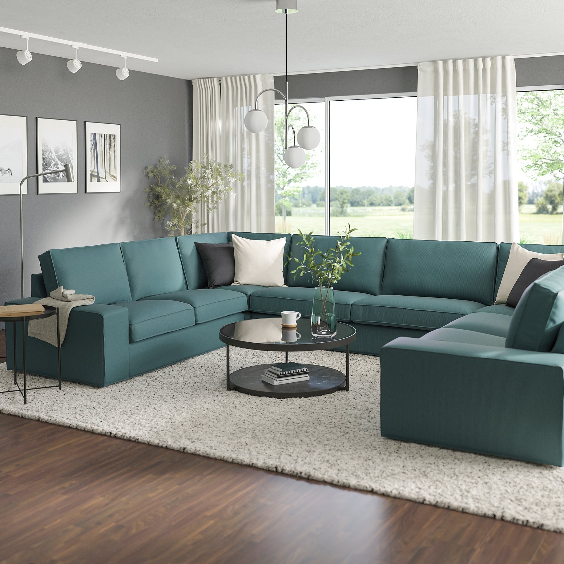 KIVIK, u-shaped sofa, 7-seat, 394.430.68