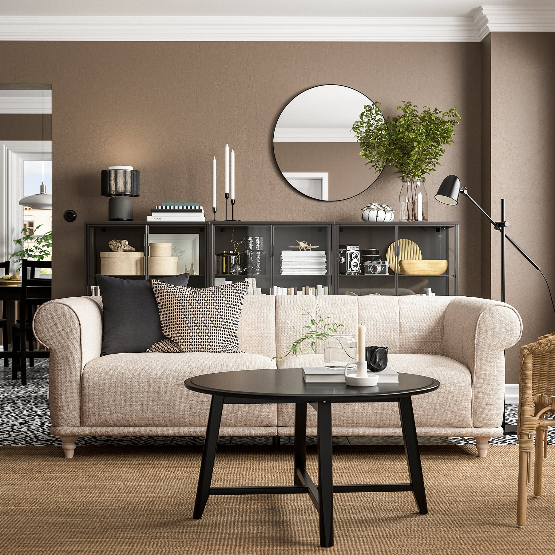 VISKAFORS, 3-seat sofa, 394.433.32