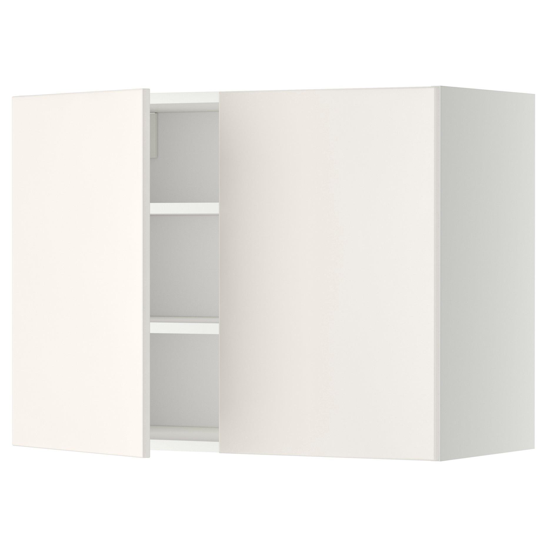 METOD, wall cabinet with shelves/2 doors, 80x60 cm, 394.545.42