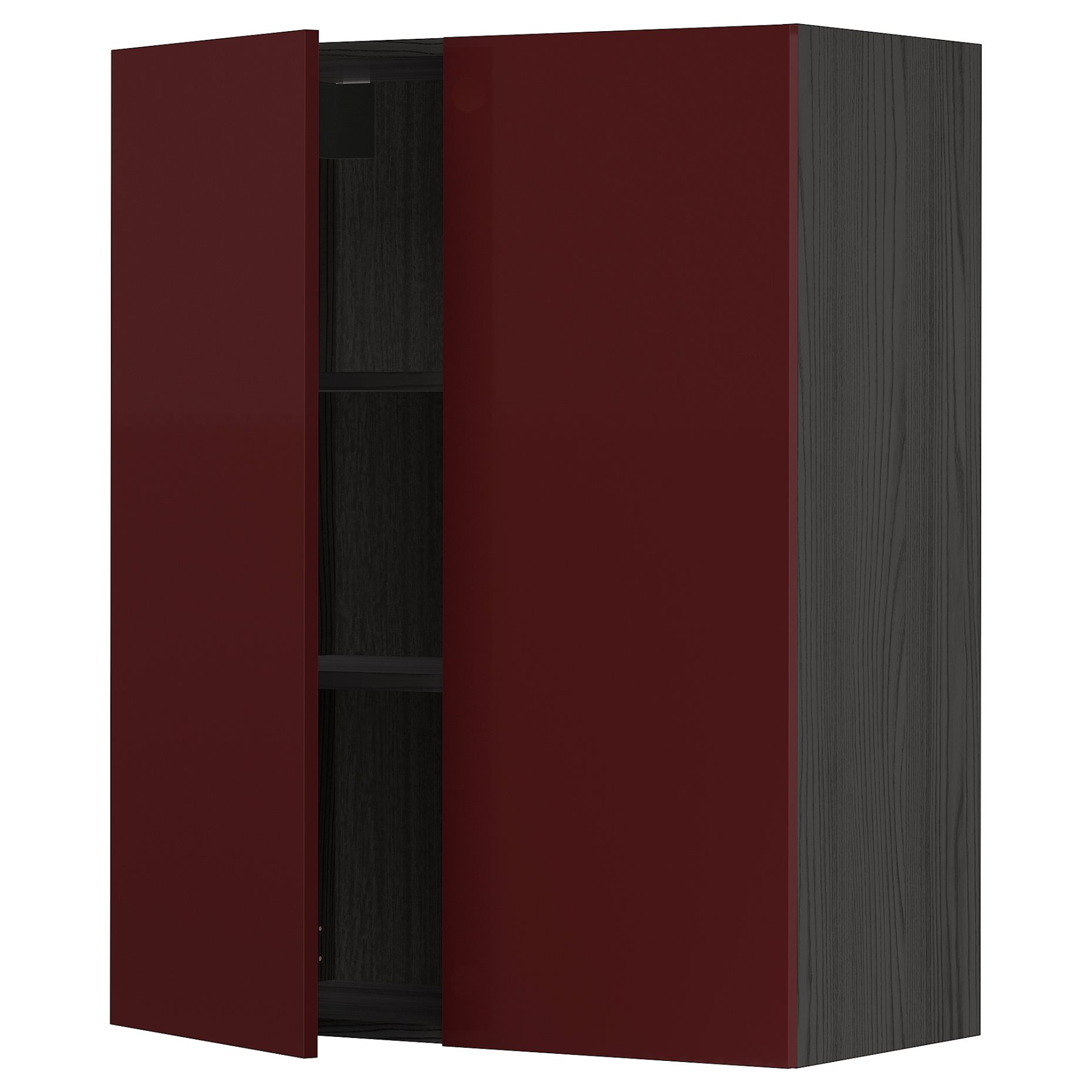 METOD, wall cabinet with shelves/2 doors, 80x100 cm, 394.570.84