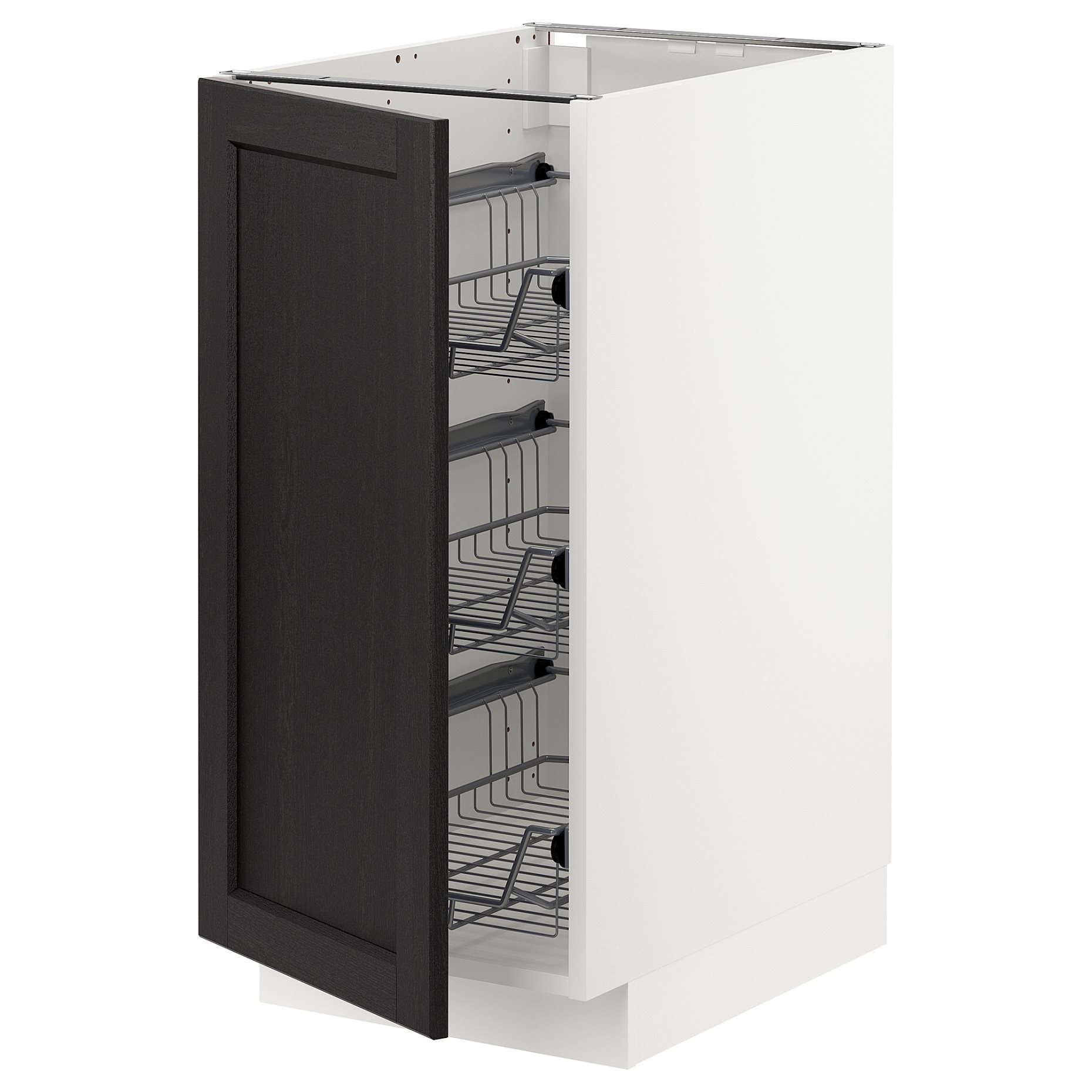 METOD, base cabinet with wire baskets, 40x60 cm, 394.589.55