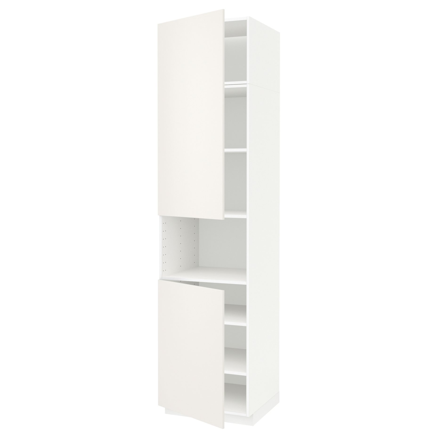 METOD, high cabinet for microwave with 2 doors/shelves, 60x60x240 cm, 394.628.20