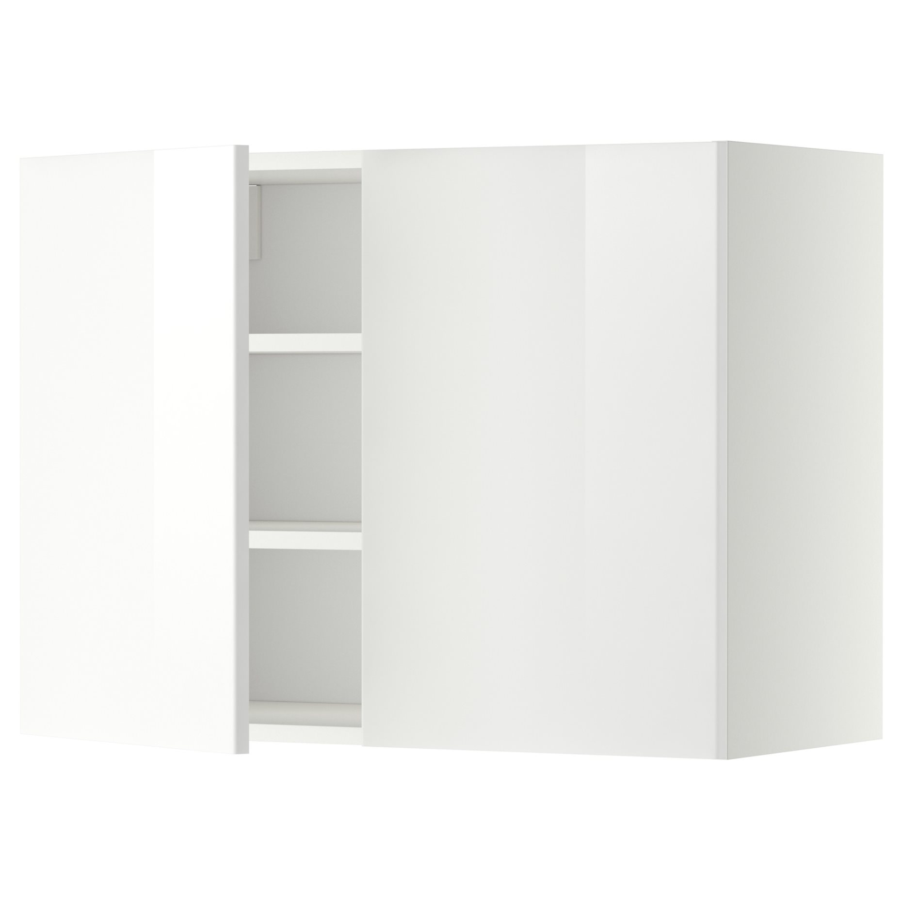 METOD, ντουλάπι τοίχου με ράφια/2 πόρτες, 80x60 cm, 394.670.35